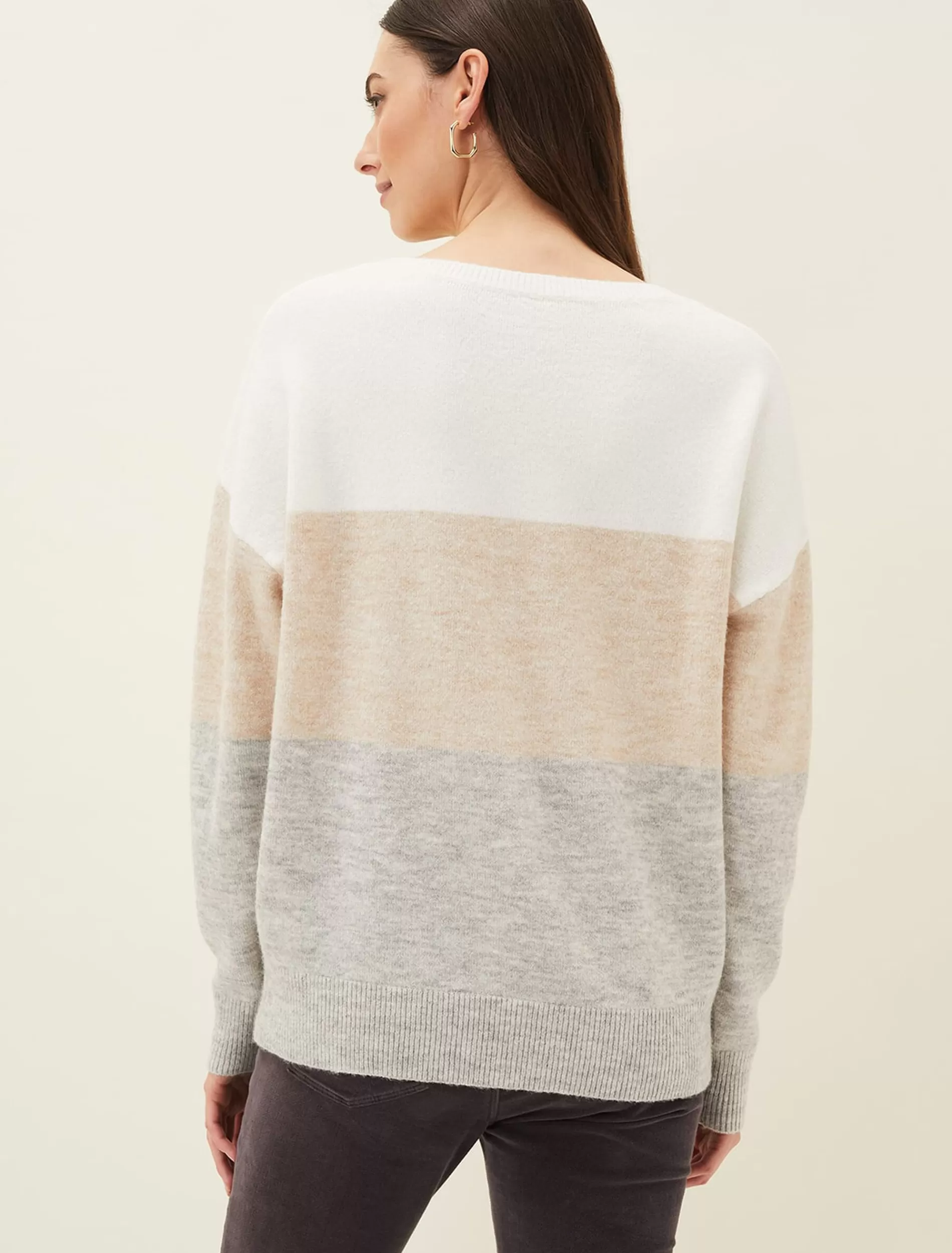Phase Eight Lucial Stripe Knit Jumper Multi-Coloured Discount