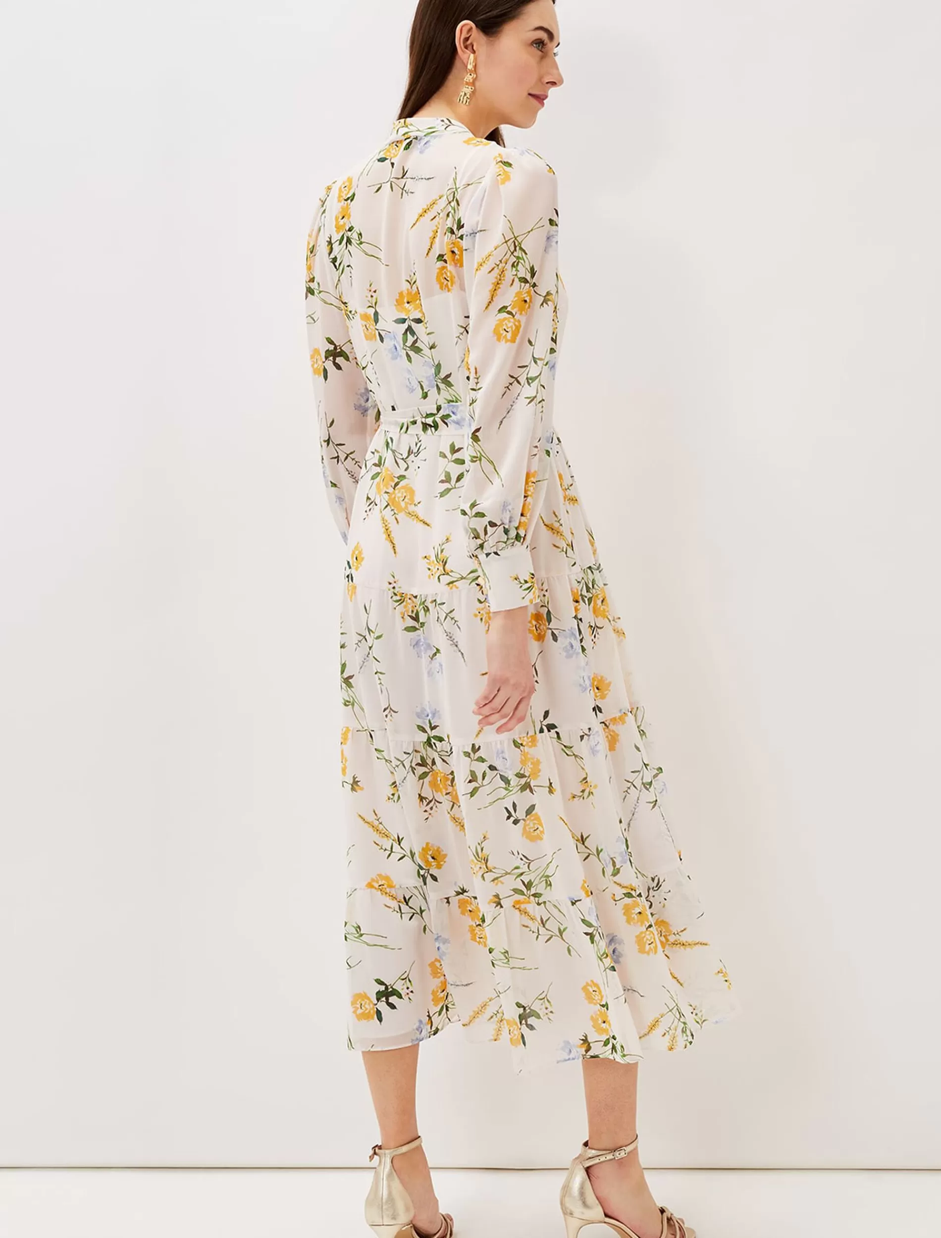 Phase Eight Lucie Floral Shirt Midaxi Dress Multi-Coloured Fashion
