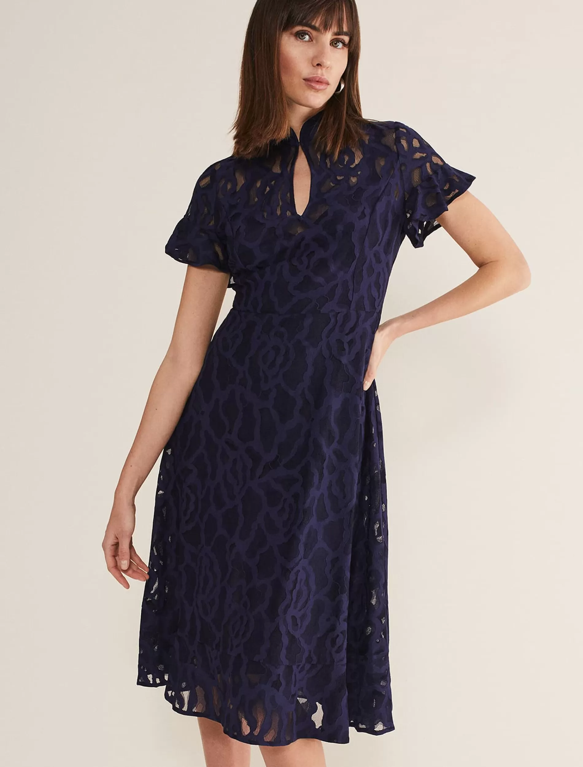 Phase Eight Lulu Lace Midi Dress Navy Cheap