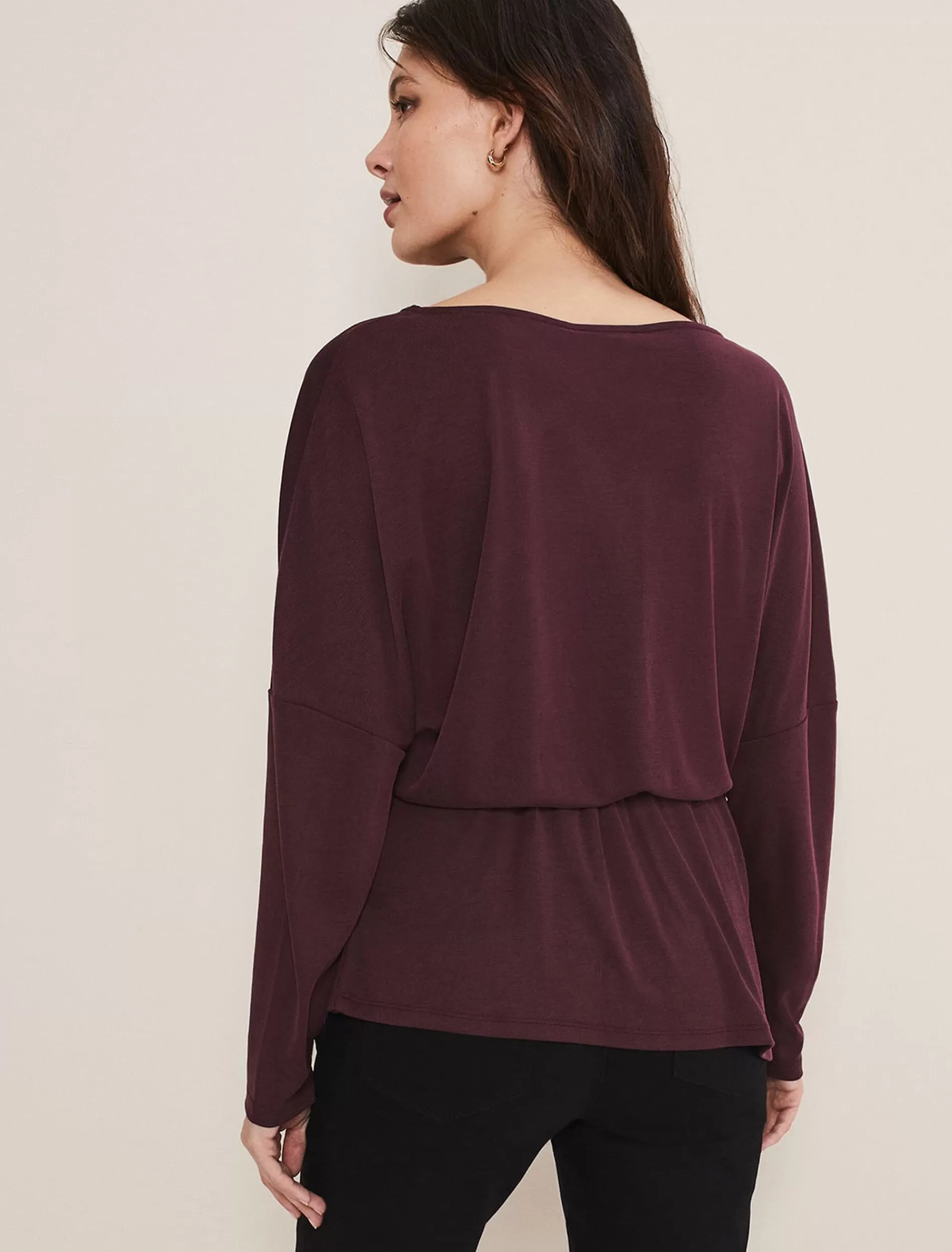 Phase Eight Lusinda Trim Detail Top Aubergine Online