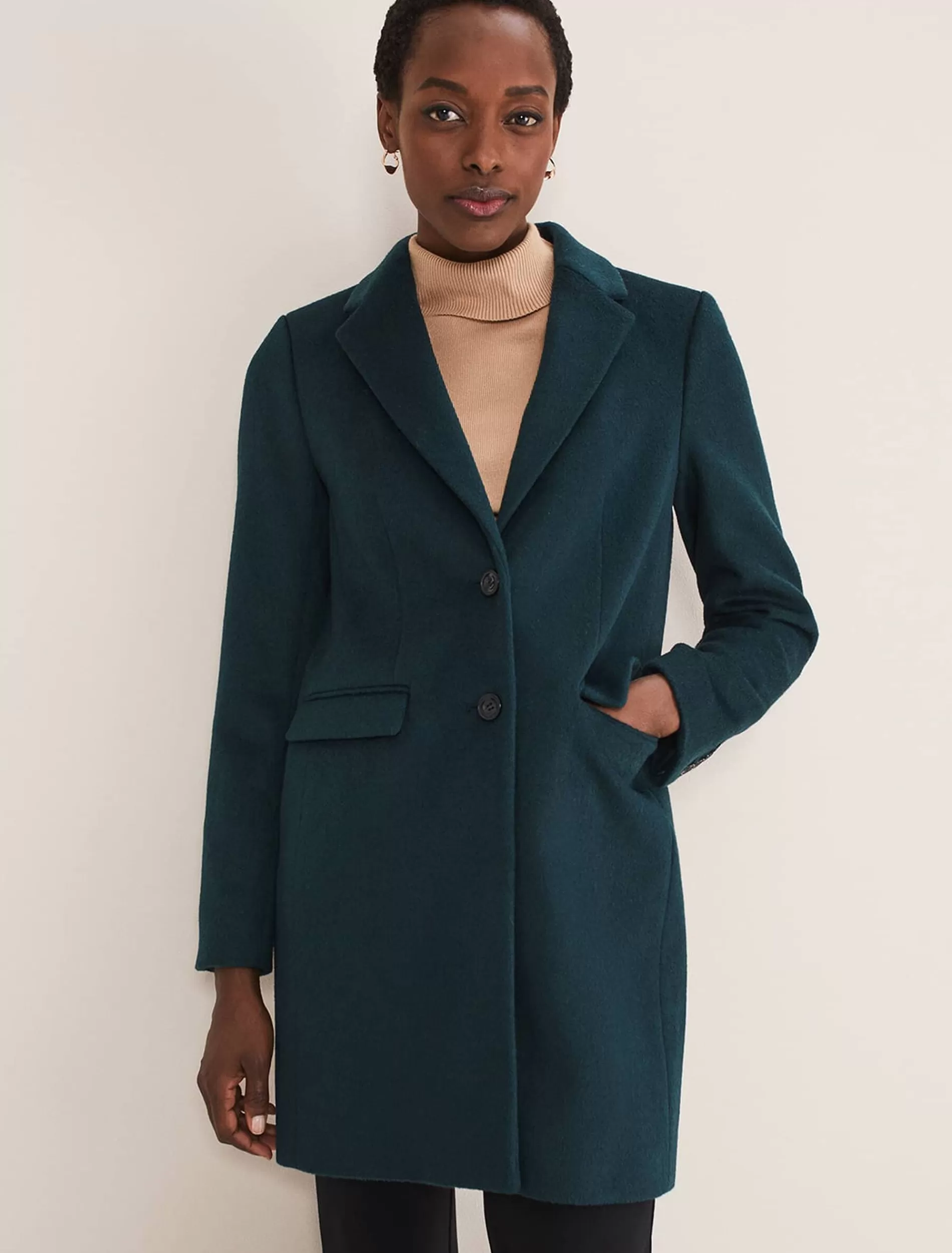 Phase Eight Lydia Wool Coat Forest Fashion
