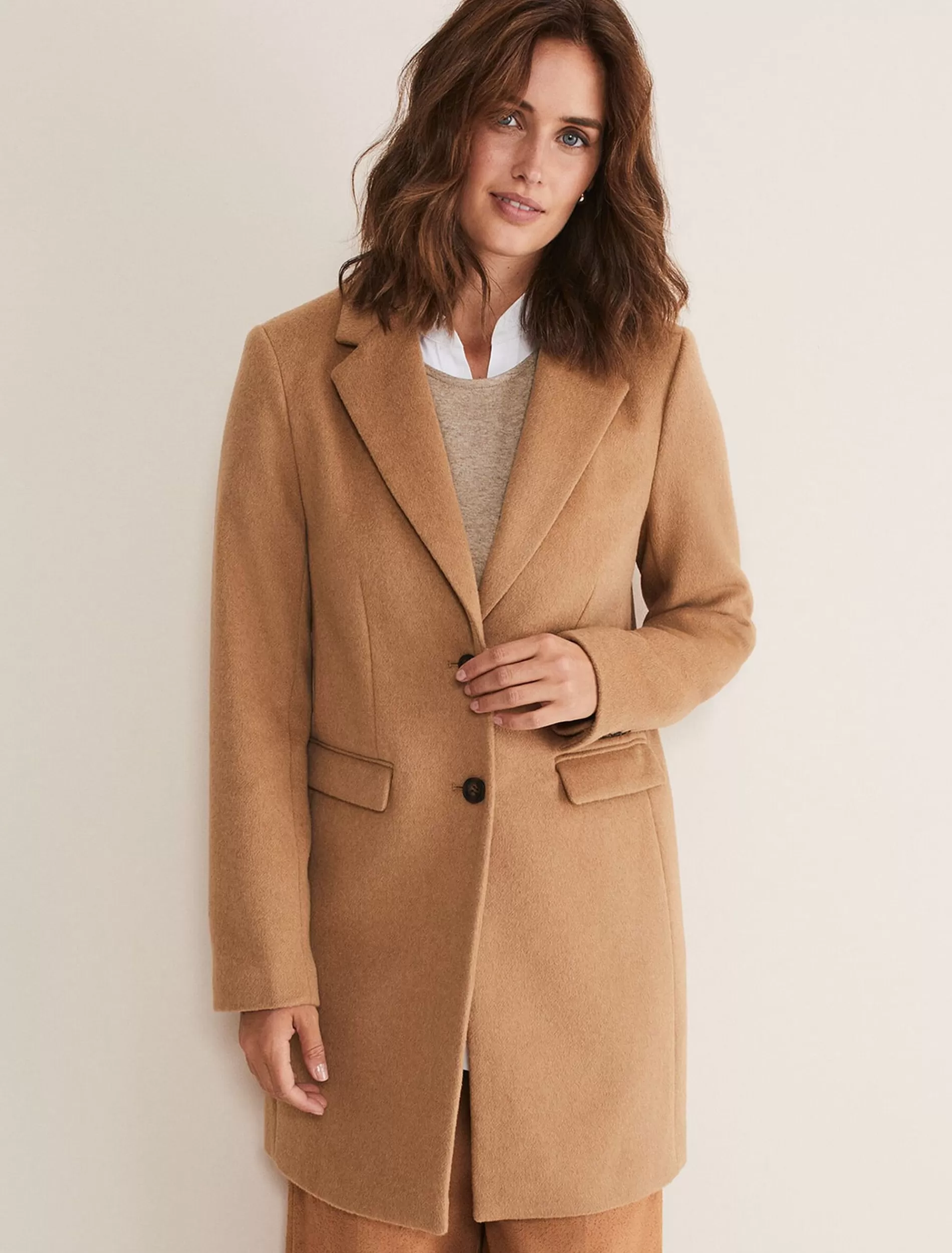 Phase Eight Lydia Wool Coat Camel Sale