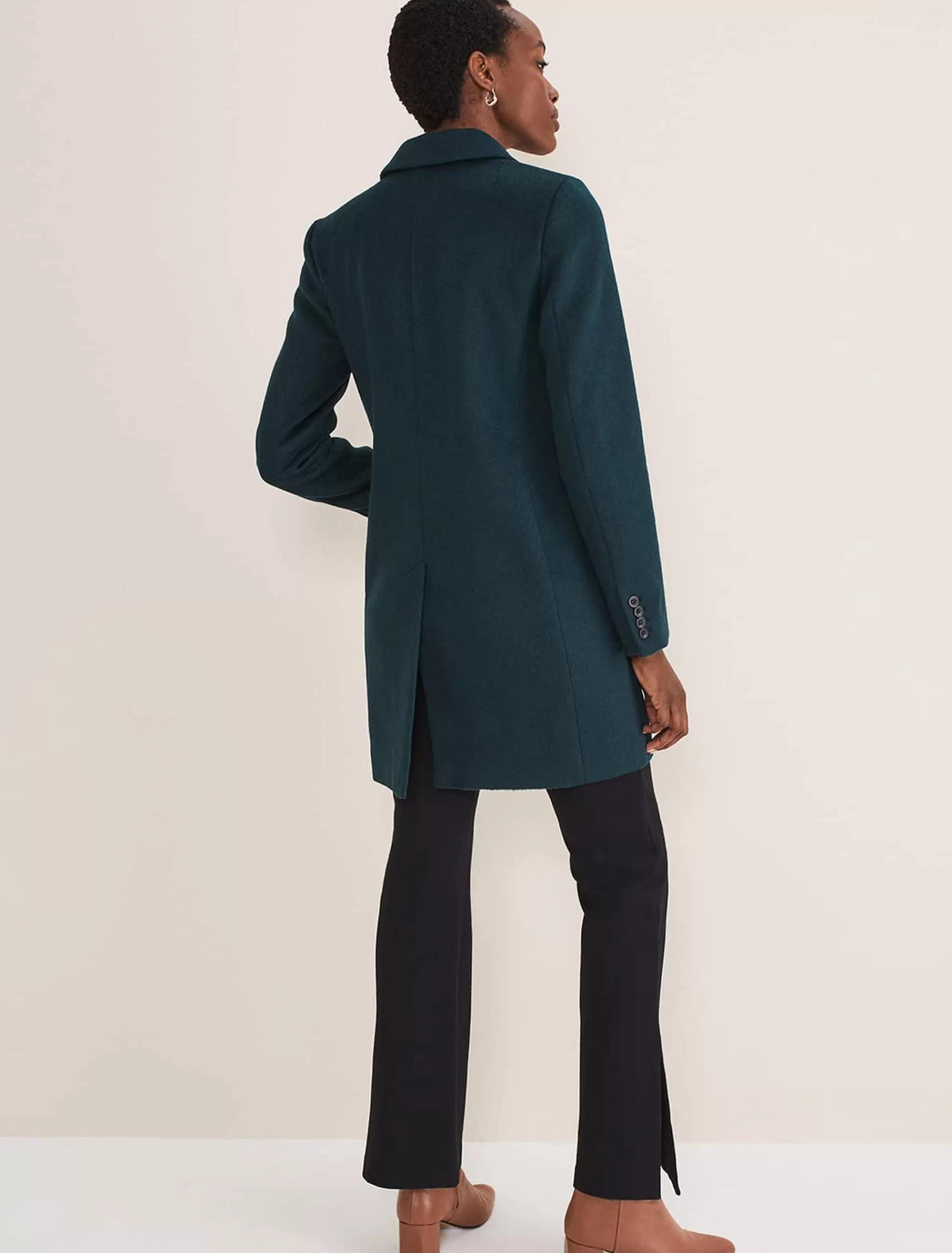 Phase Eight Lydia Wool Coat Forest Fashion