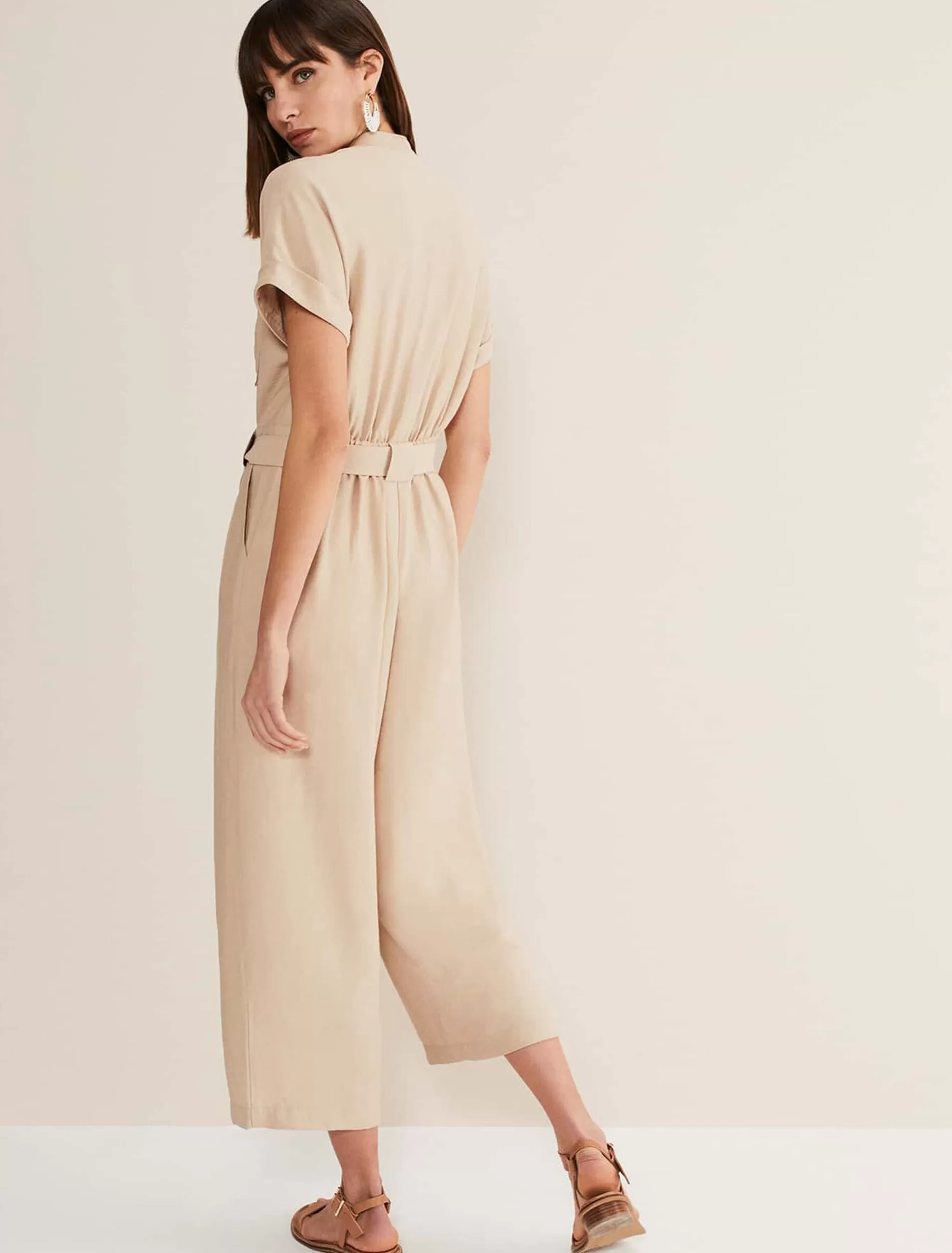 Phase Eight Lyla Belted Jumpsuit Stone Cheap