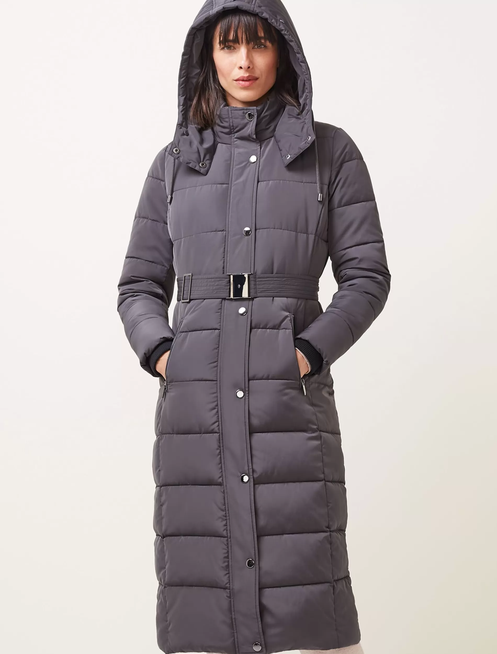 Phase Eight Mabel Maxi Puffer Coat Charcoal Clearance