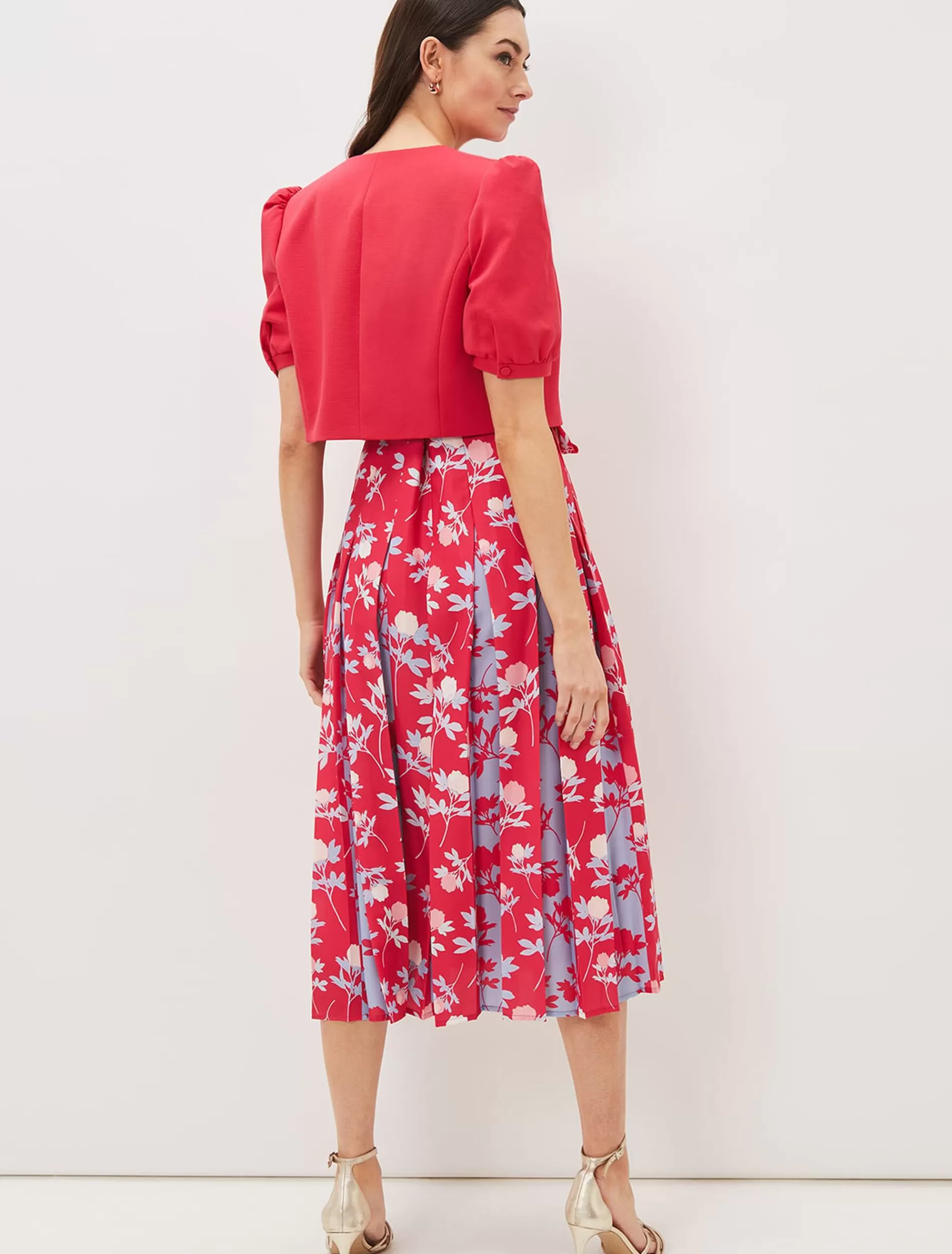 Phase Eight Mabel Puff Sleeve Jacket Lipstick Sale