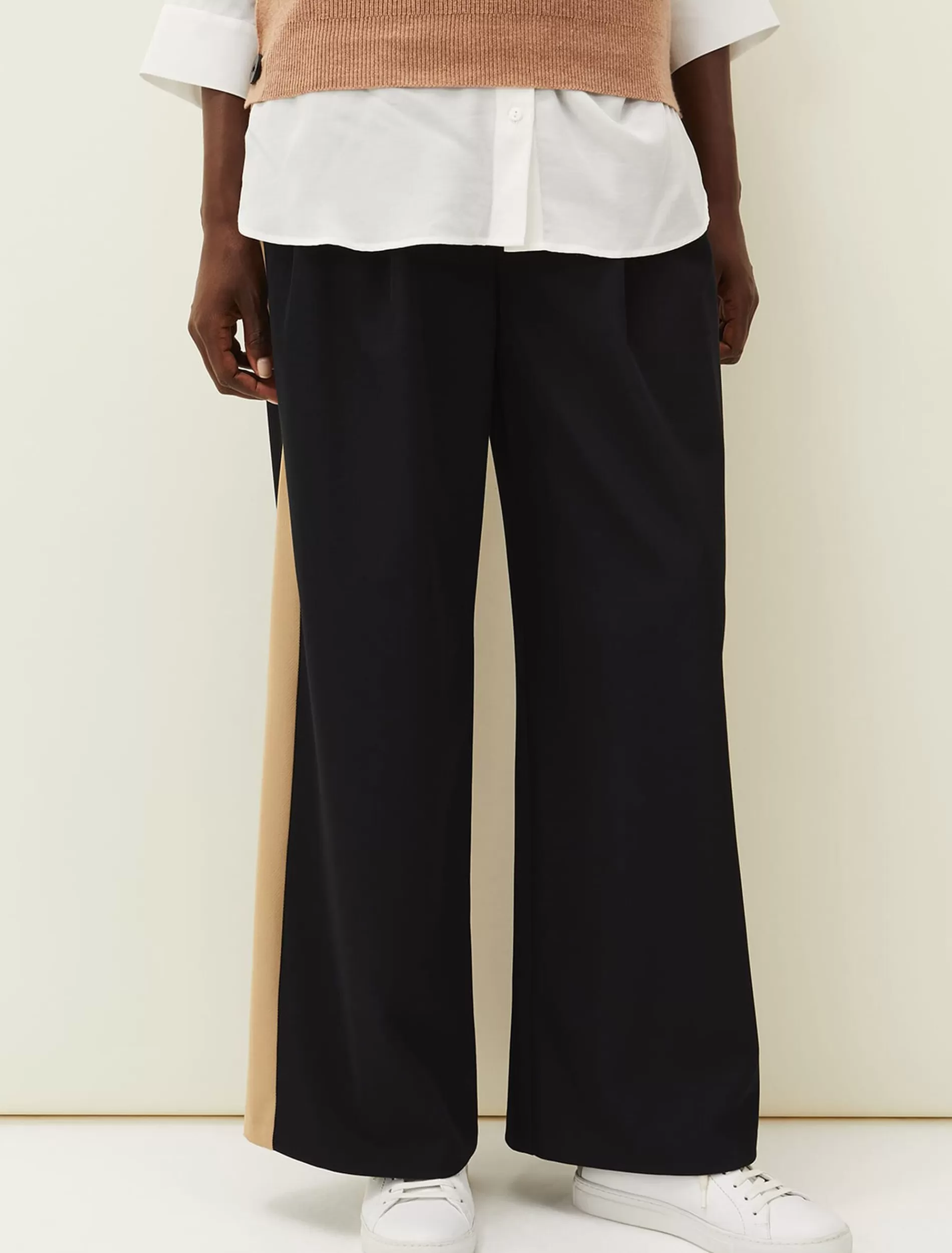 Phase Eight Mae Side Stripe Wide Leg Trouser Navy Store