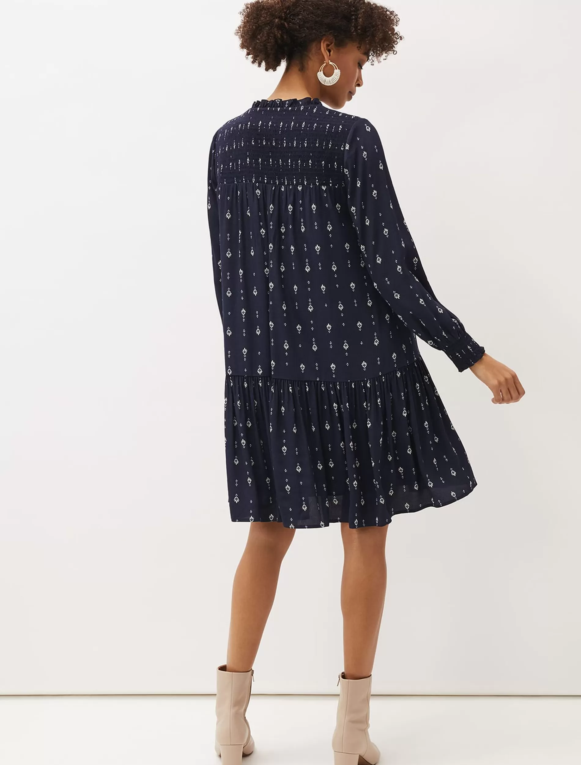 Phase Eight Magda Geometric Print Swing Dress Multi-Coloured Sale