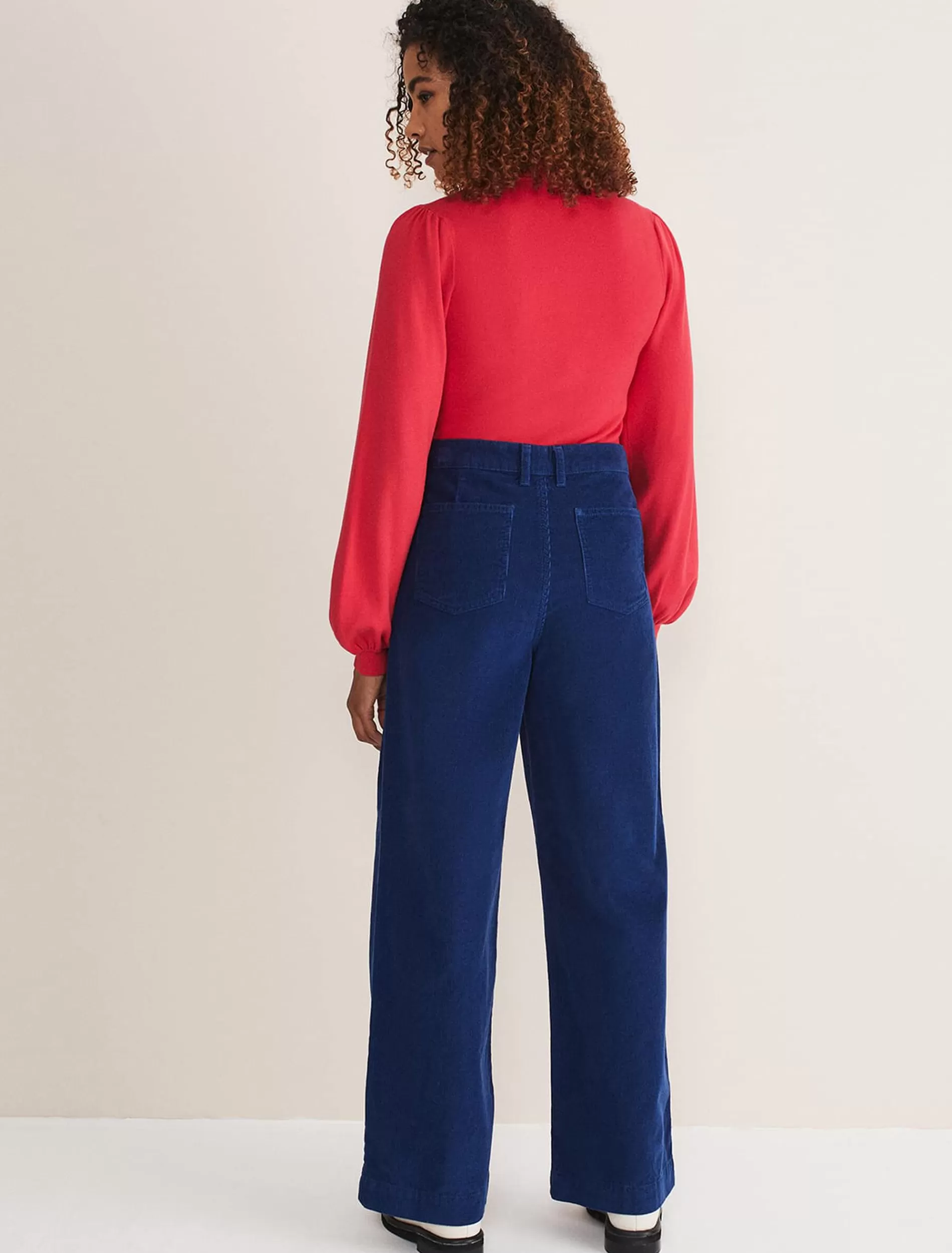 Phase Eight Magsie Corduroy Wide Leg Jeans Blue Online