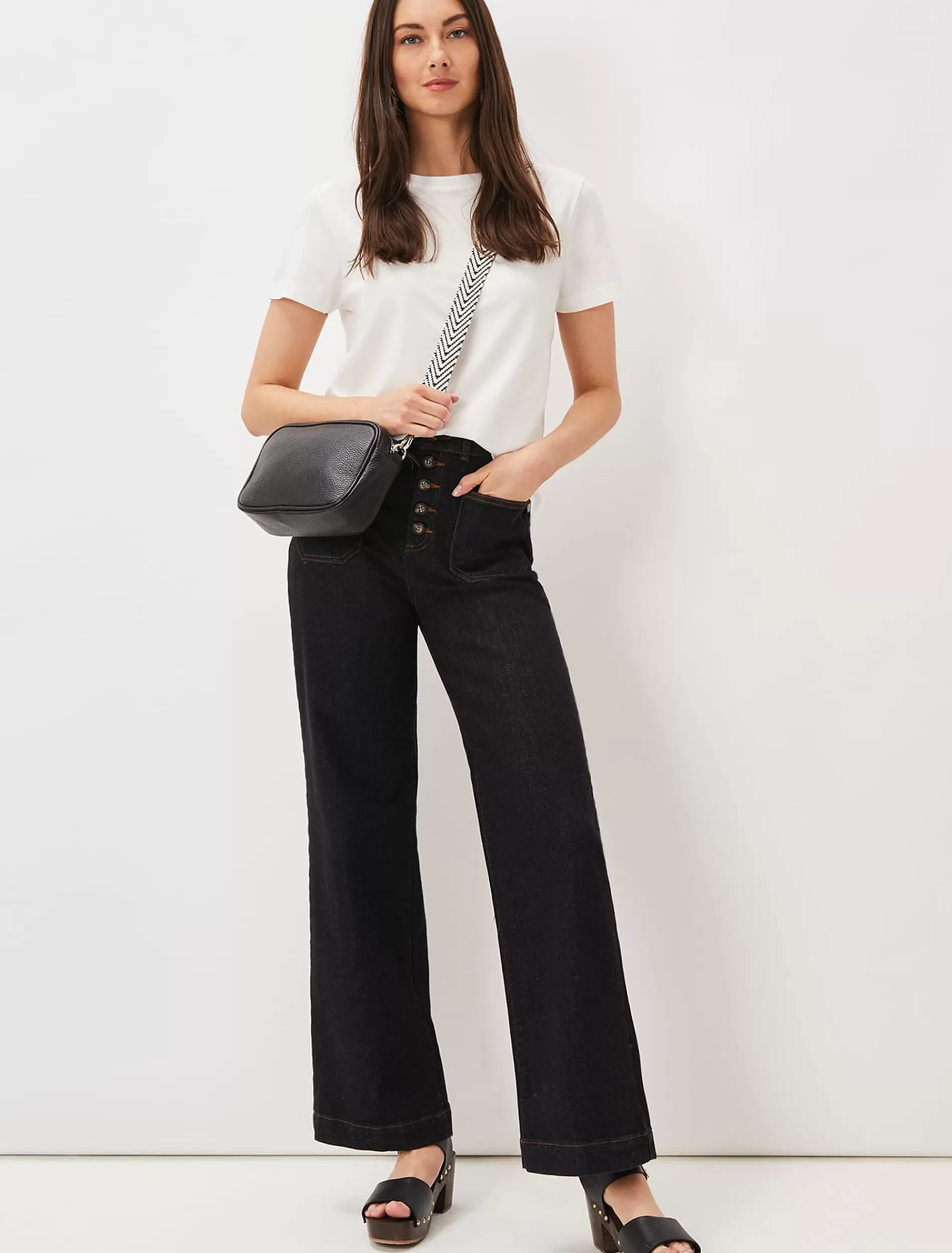 Phase Eight Magsie Wide Leg Jean Black Outlet