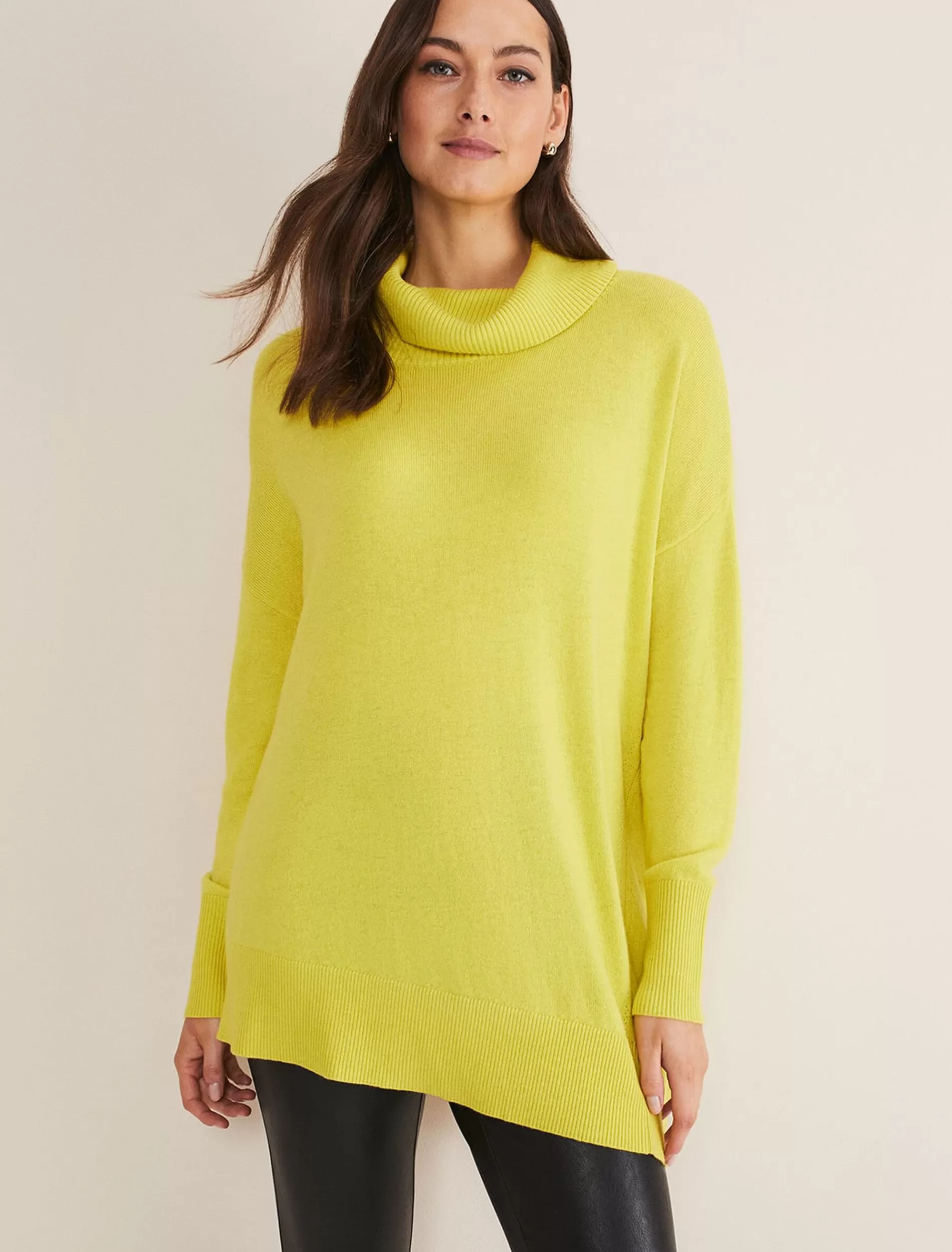 Phase Eight Maltia Asymmetric Hem Jumper Lime New