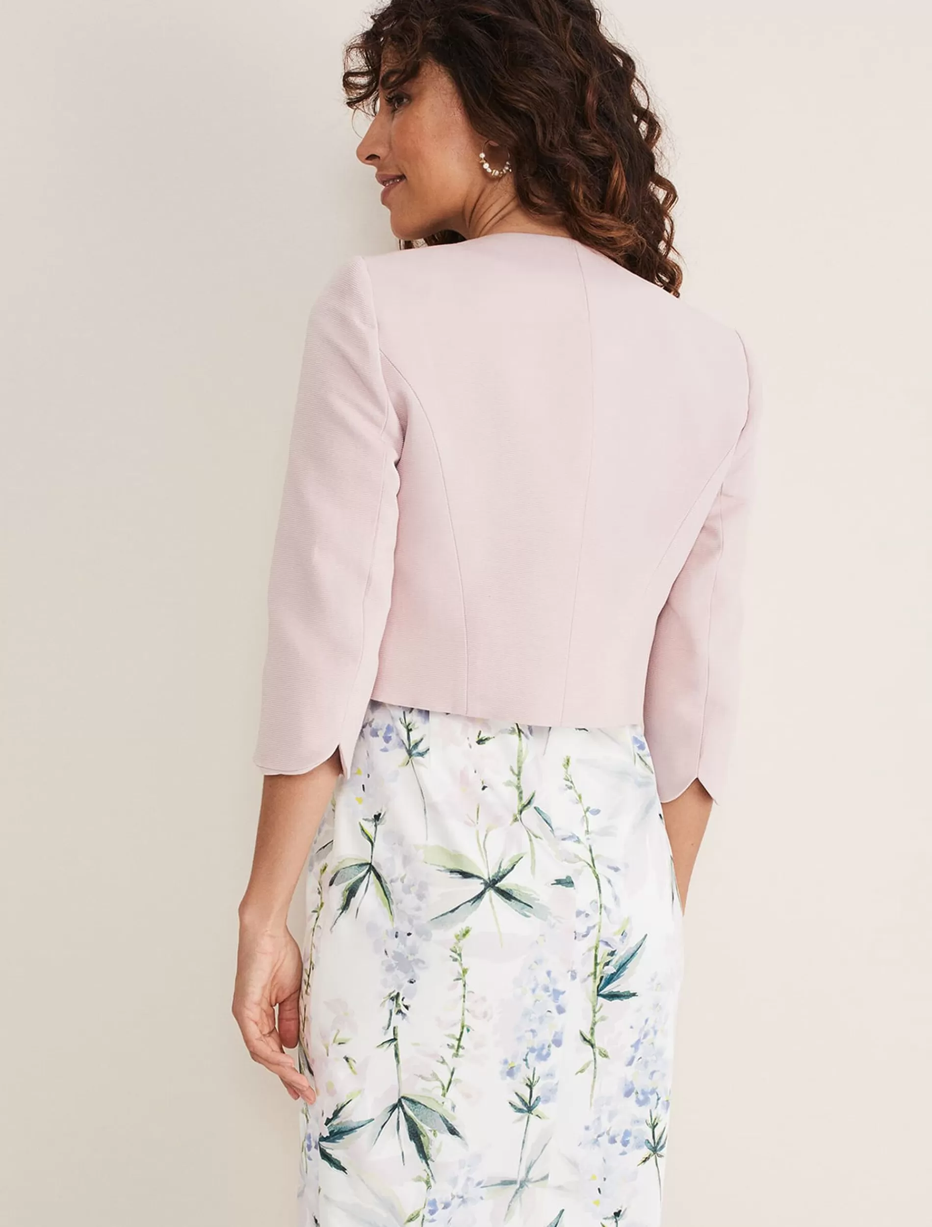 Phase Eight Maria Textured Jacket Antique Rose Discount