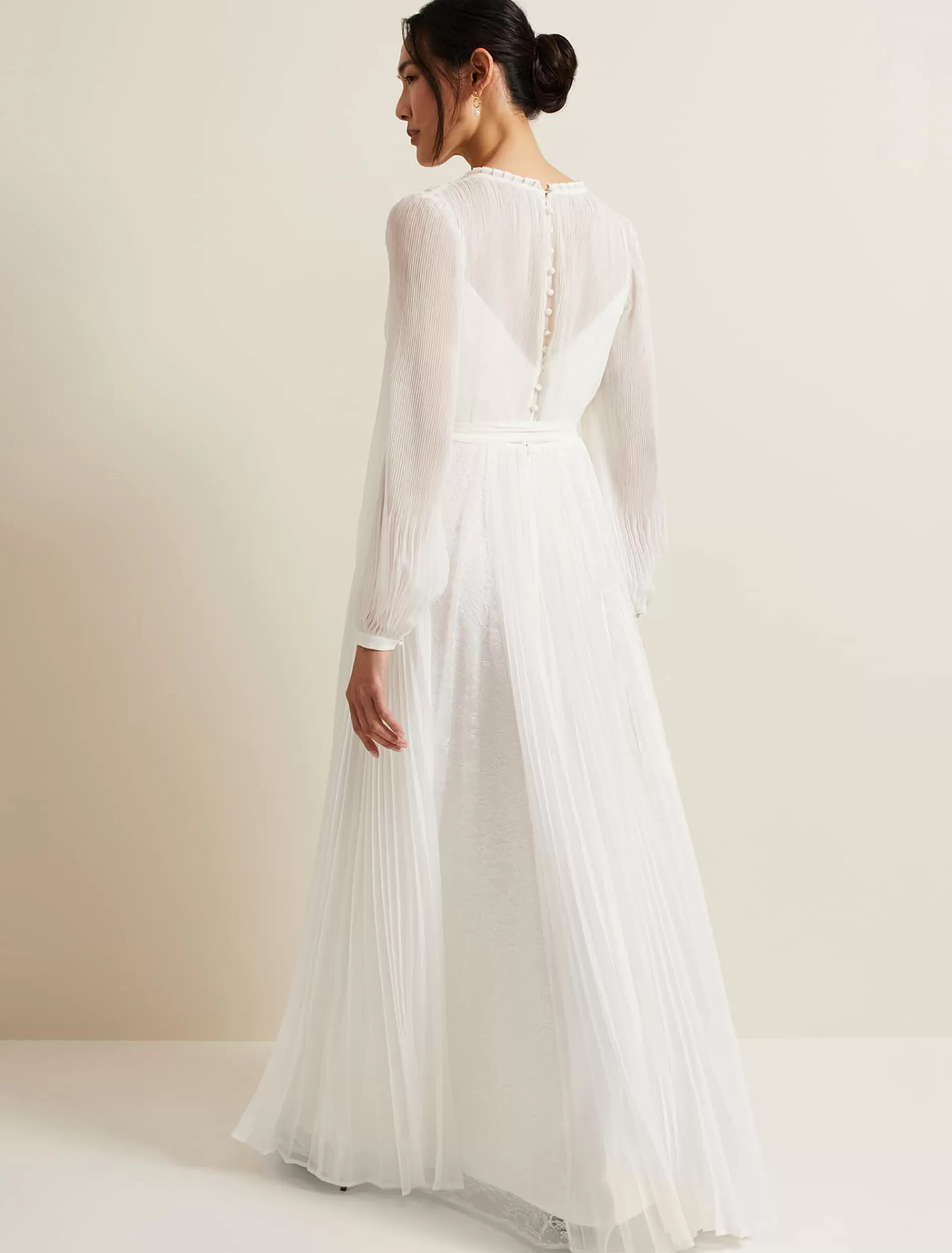 Phase Eight Mariana Pleated Lace Wedding Dress Pearl Store