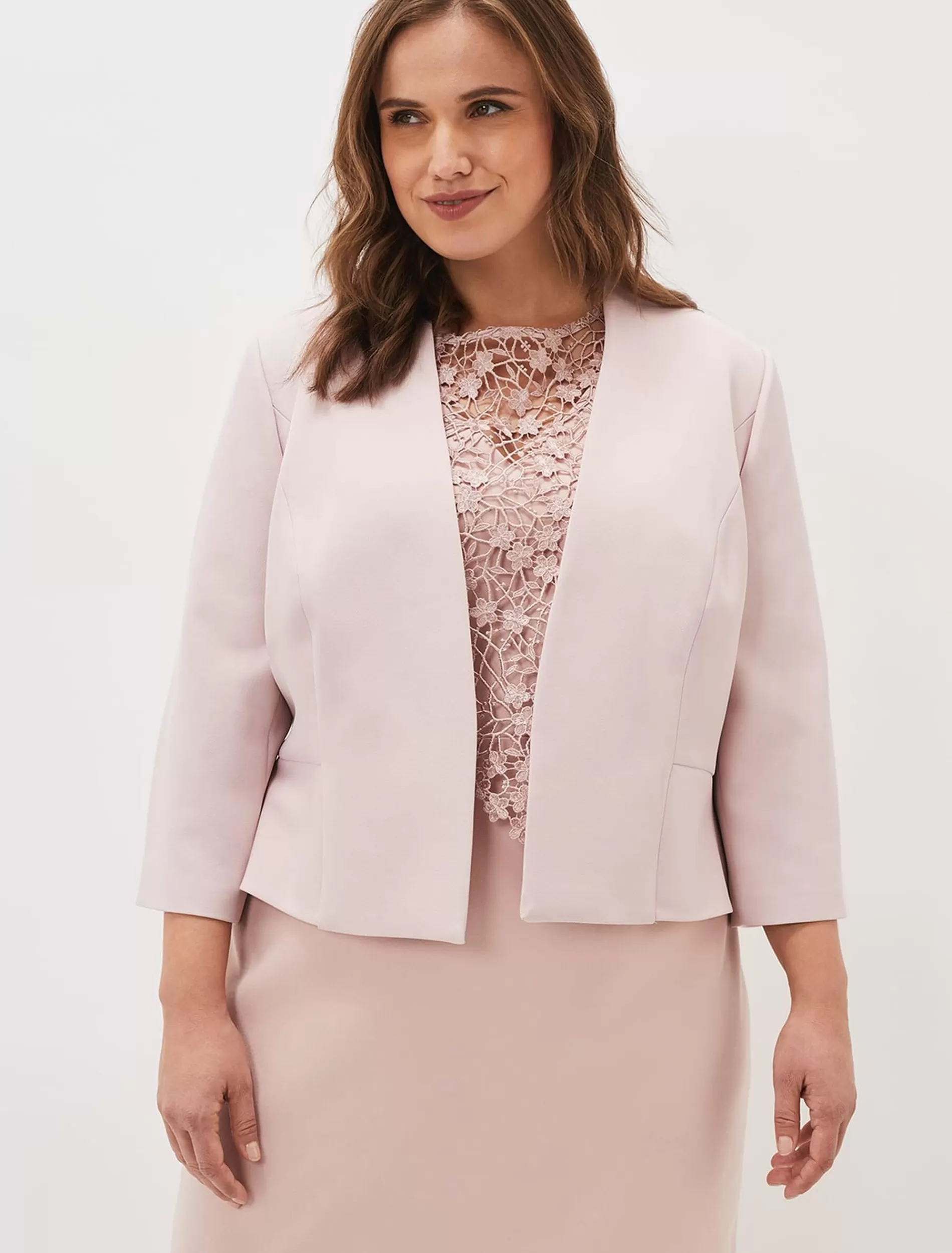 Phase Eight Mariposa Peplum Jacket Antique Rose Discount