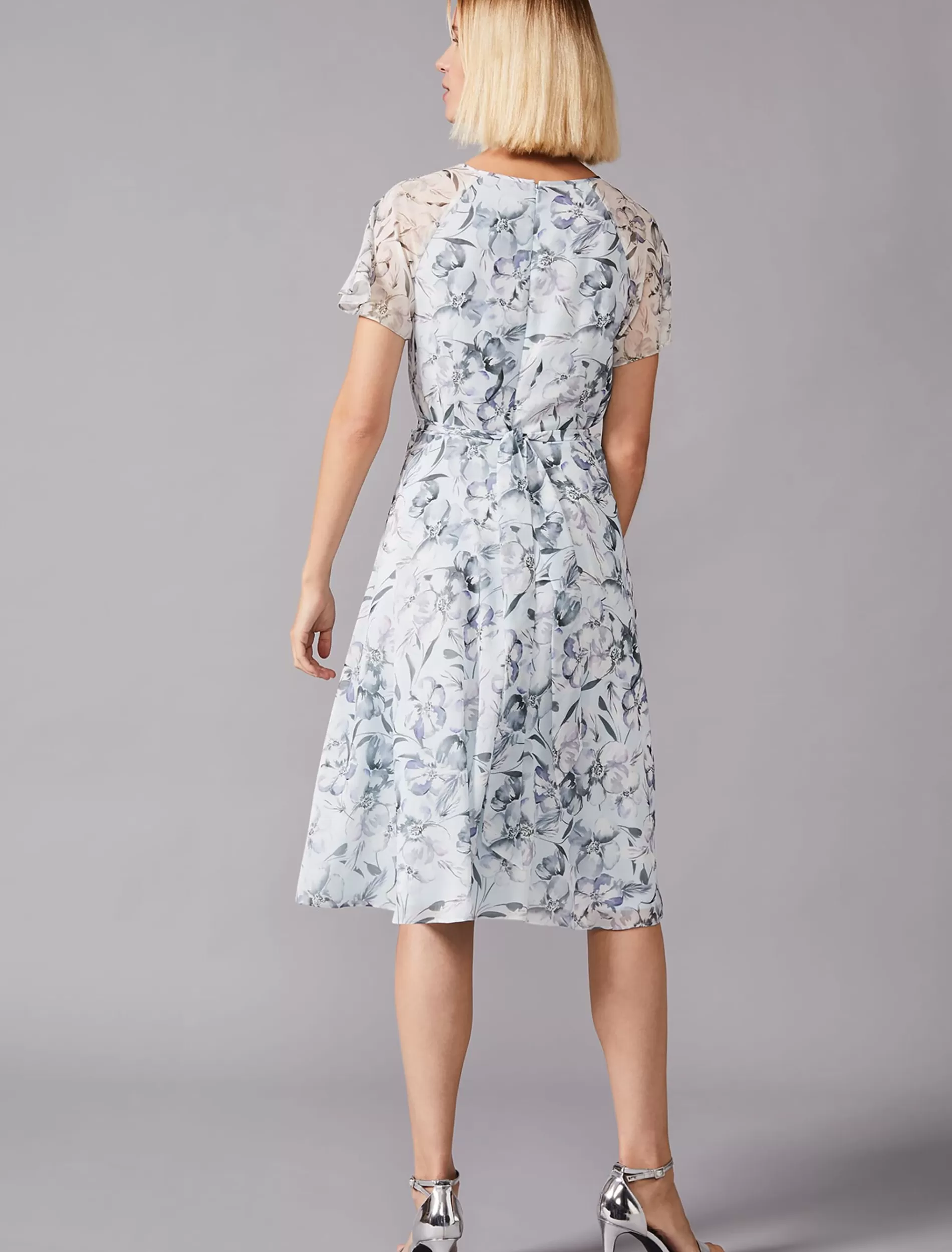 Phase Eight Marlene Floral Fit And Flare Dress Mineral Hot