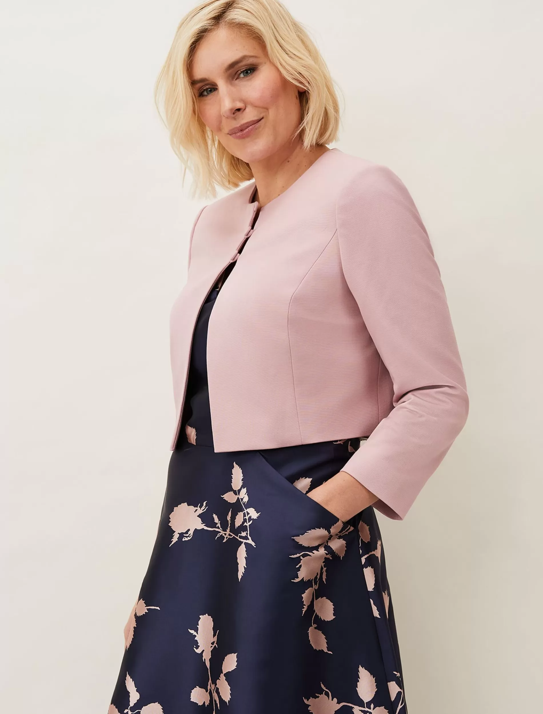 Phase Eight Maya Cropped Occasion Jacket Antique Rose Store