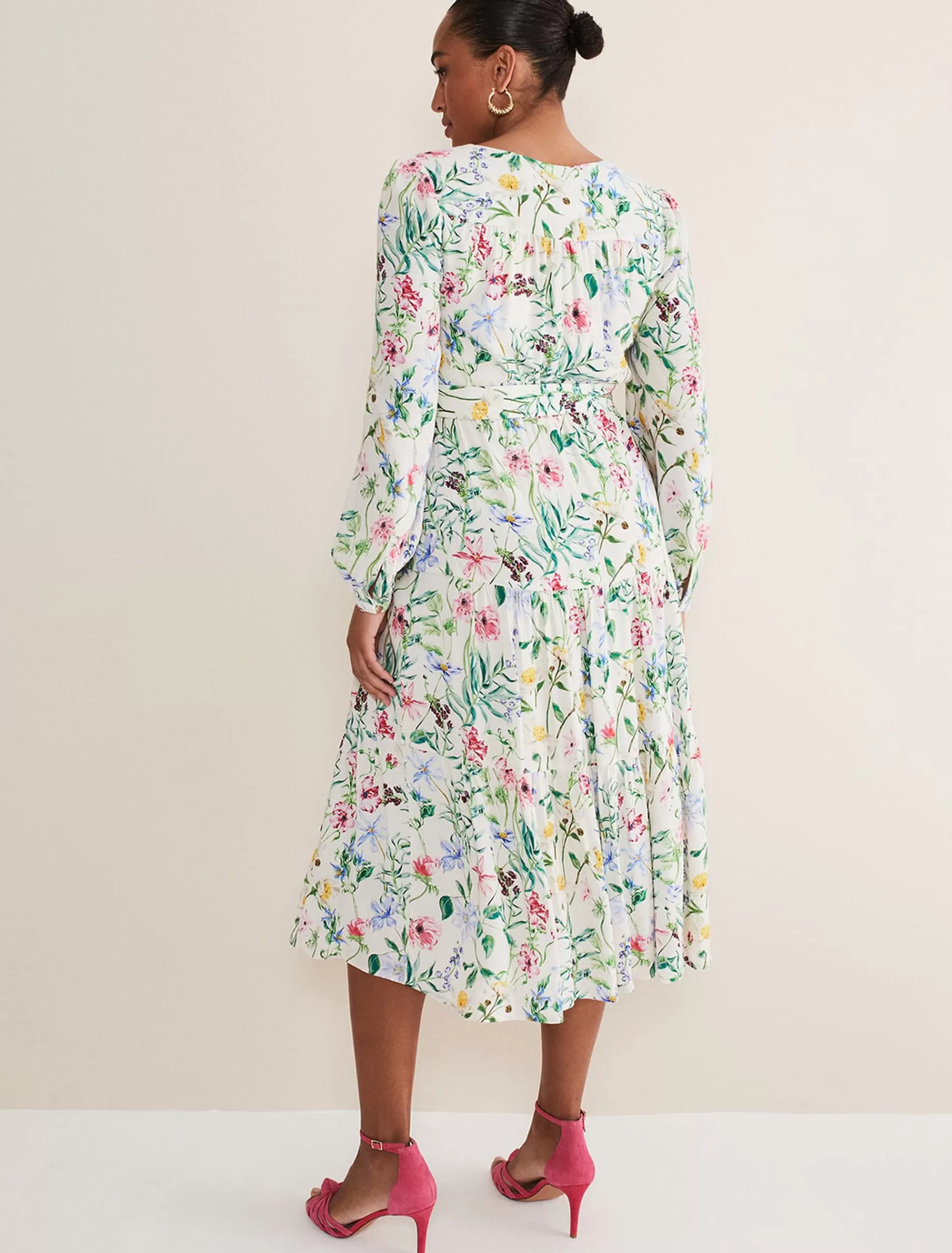 Phase Eight Maya Floral Midaxi Dress Ivory/Multi Best Sale