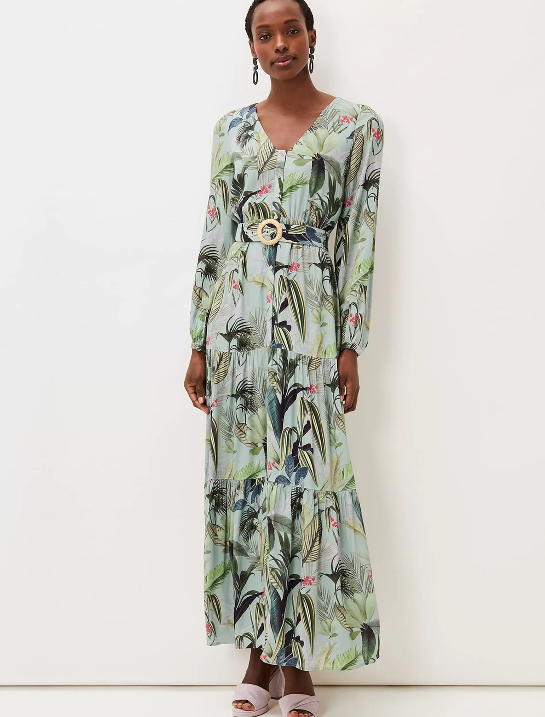 Phase Eight Maya Printed Tiered Maxi Dress Multi-Coloured Online