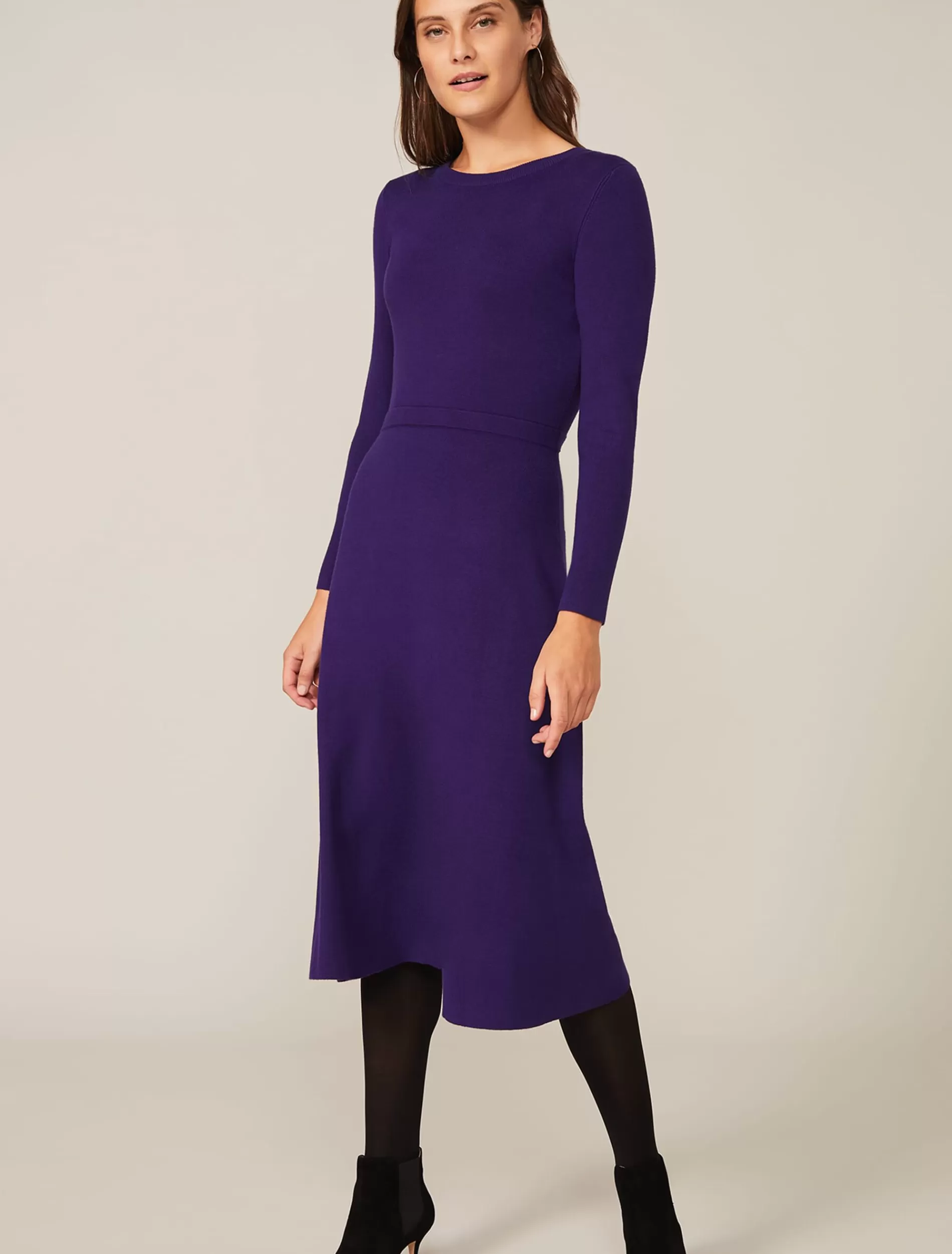 Phase Eight Mel Fit And Flare Midi Dress Purple Outlet