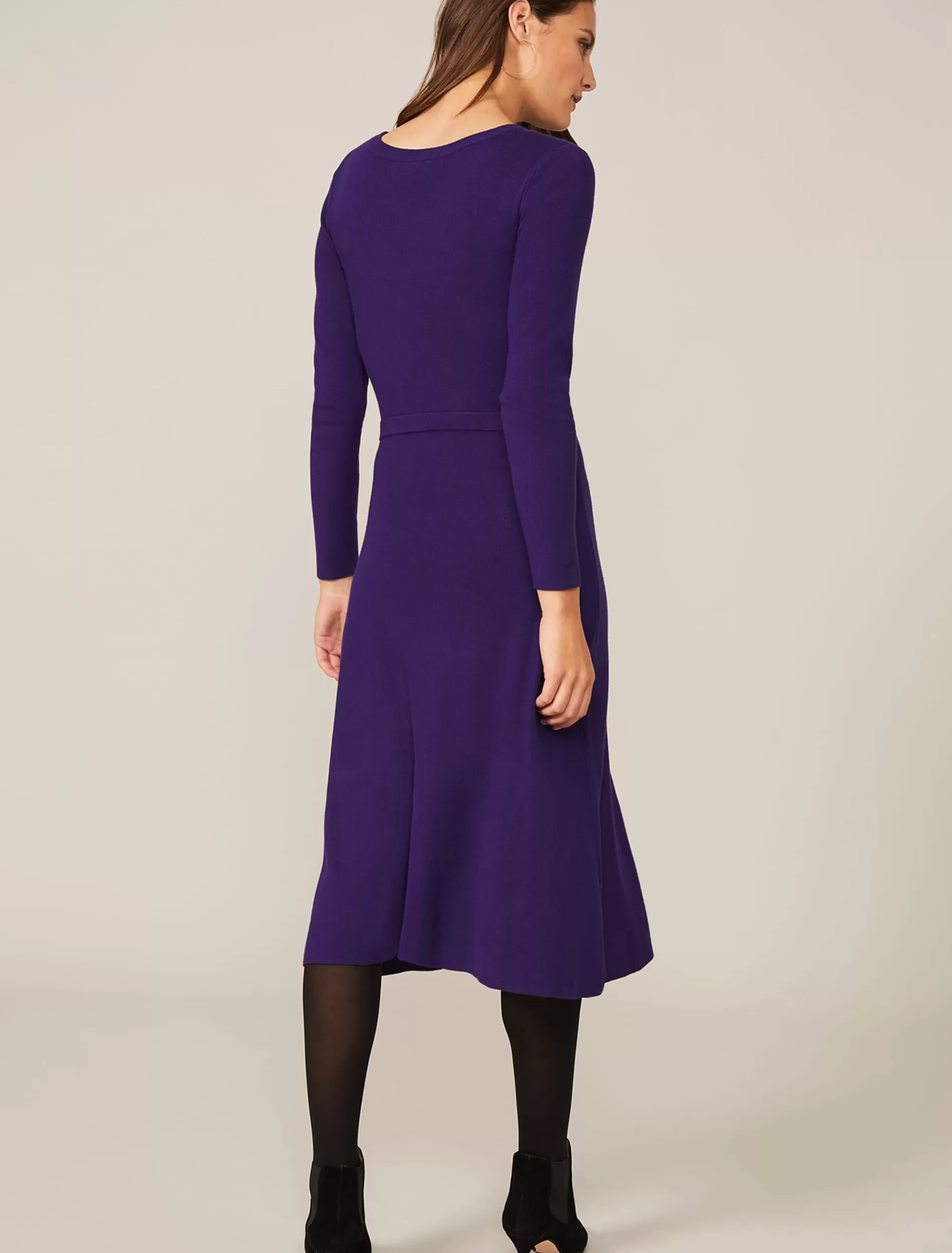 Phase Eight Mel Fit And Flare Midi Dress Purple Outlet