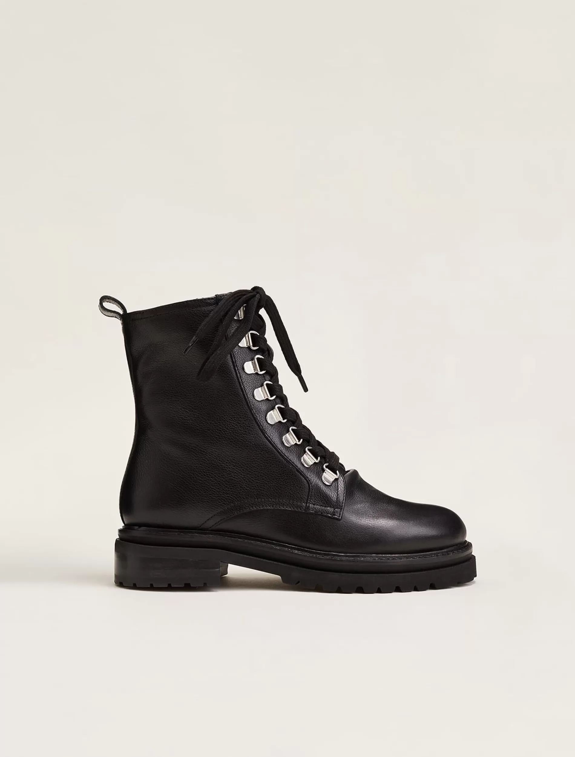 Phase Eight Meladie Leather Lace Up Ankle Boots Black Clearance