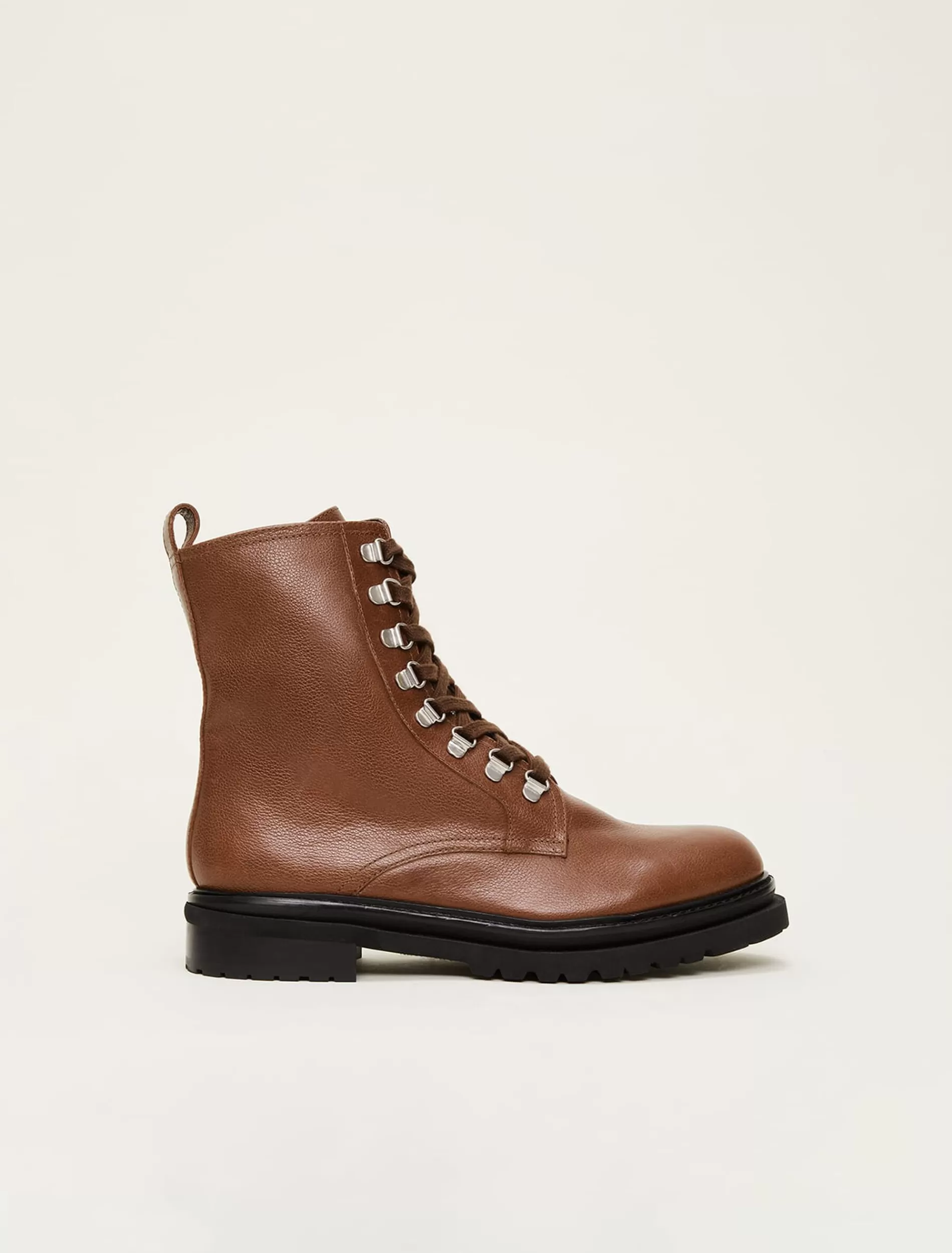 Phase Eight Meladie Leather Lace Up Boot Brown Discount