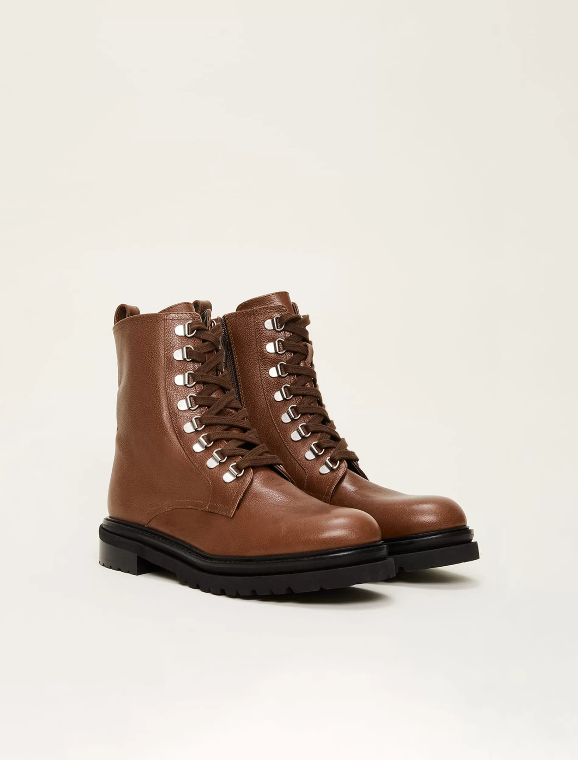 Phase Eight Meladie Leather Lace Up Boot Brown Discount