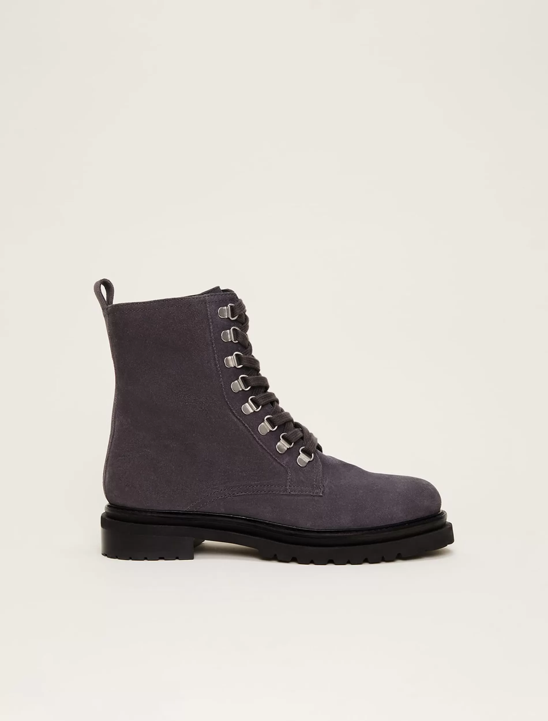 Phase Eight Meladie Suede Lace Up Hiker Boot Grey Store