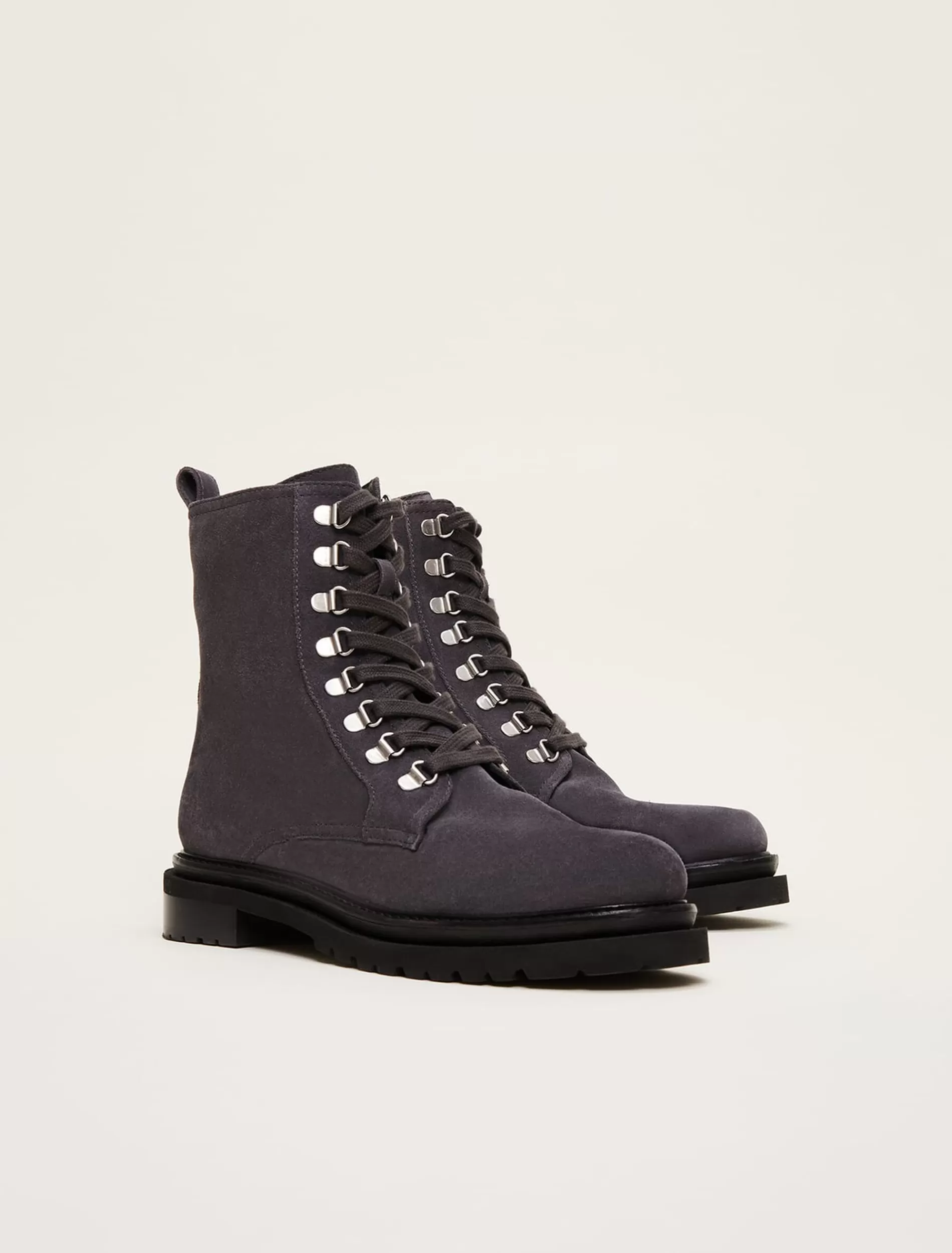 Phase Eight Meladie Suede Lace Up Hiker Boot Grey Store
