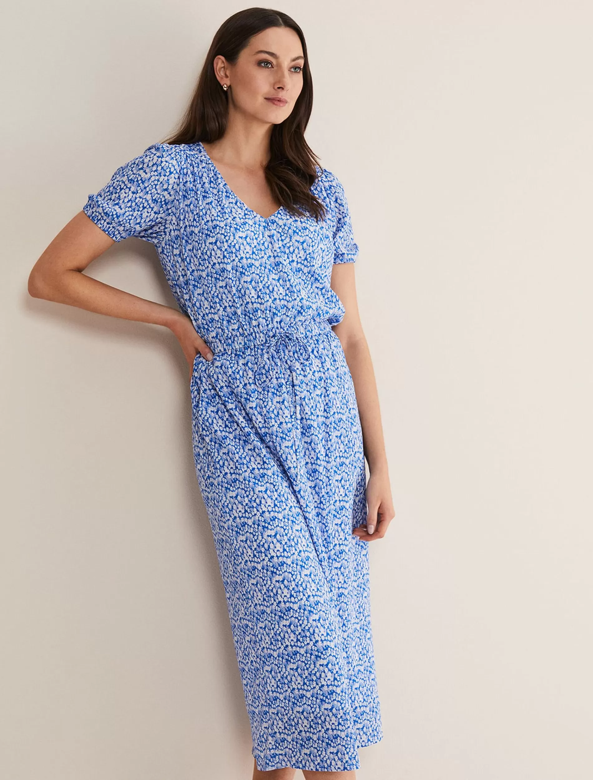 Phase Eight Melani Ditsy Dress Blue Best Sale