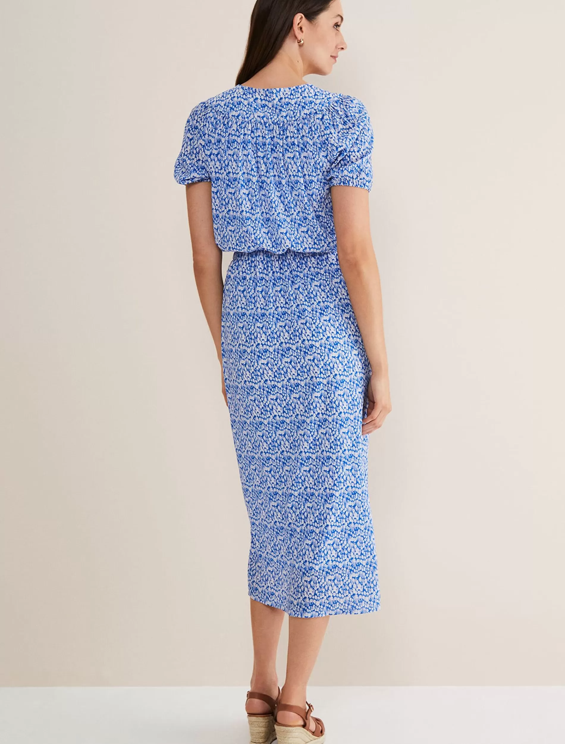 Phase Eight Melani Ditsy Dress Blue Best Sale