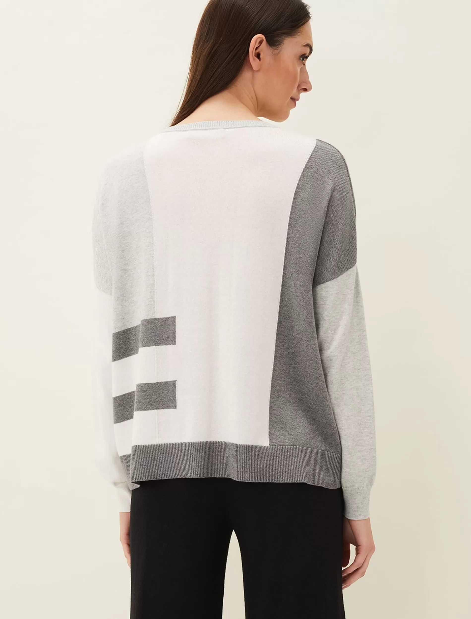 Phase Eight Melisse Colourblock Stripe Jumper Pink Multi Fashion