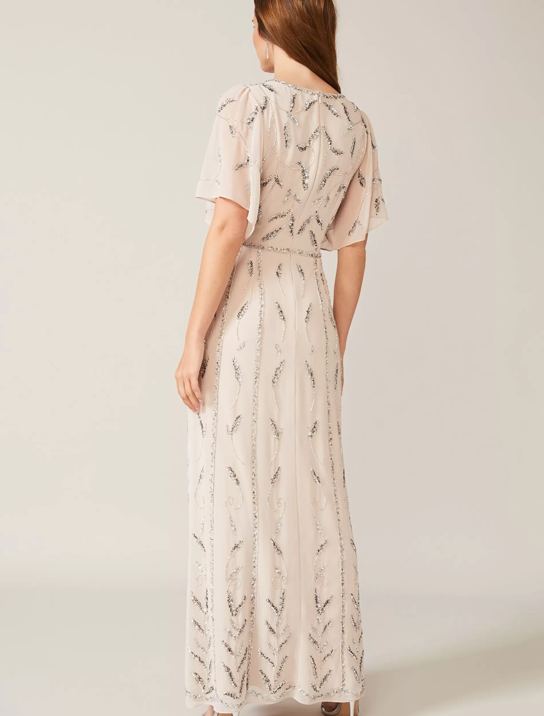 Phase Eight Meredith Embellished Leaf Dress Pearl Fashion