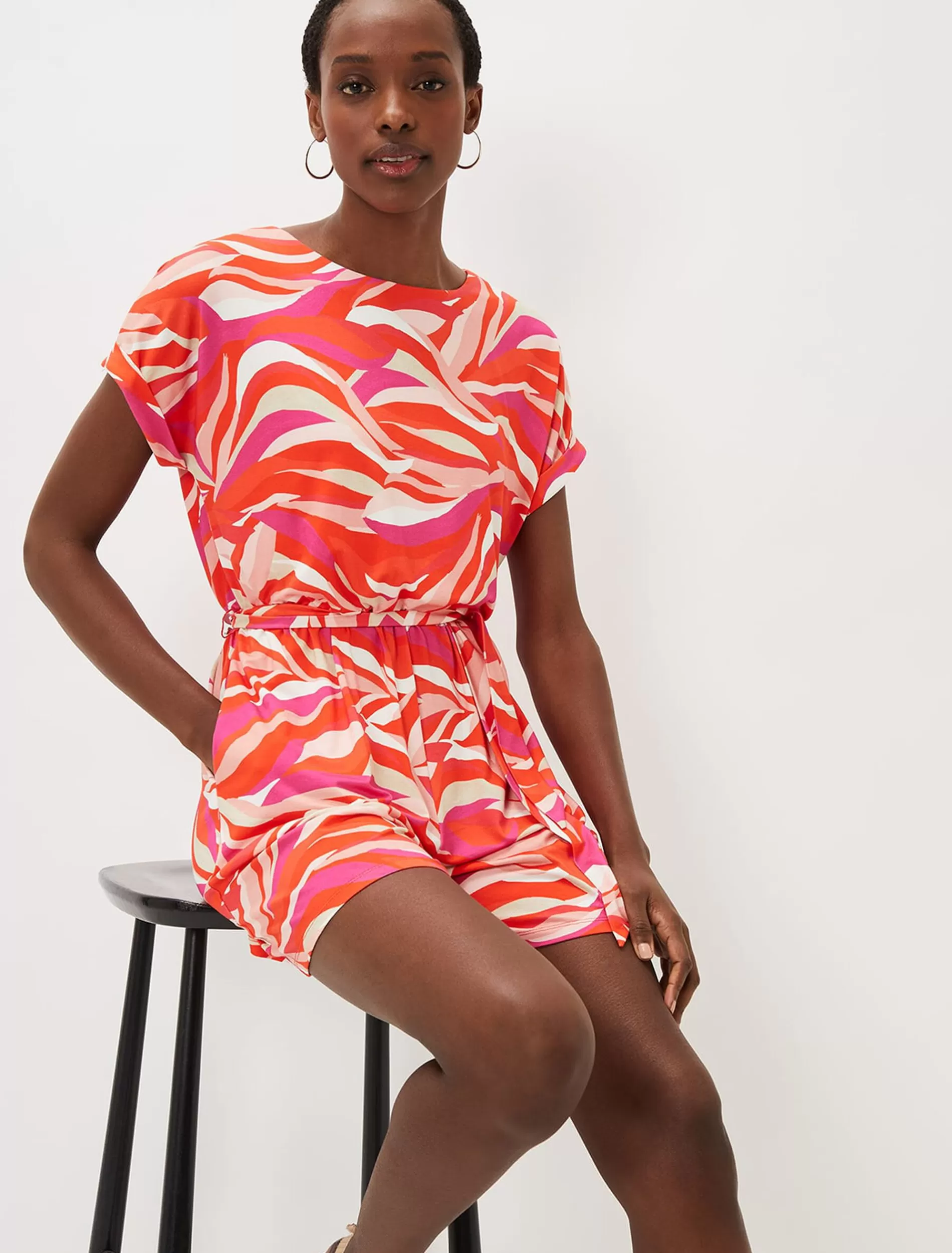 Phase Eight Meryl Jersey Wave Print Playsuit Multi-Coloured Cheap