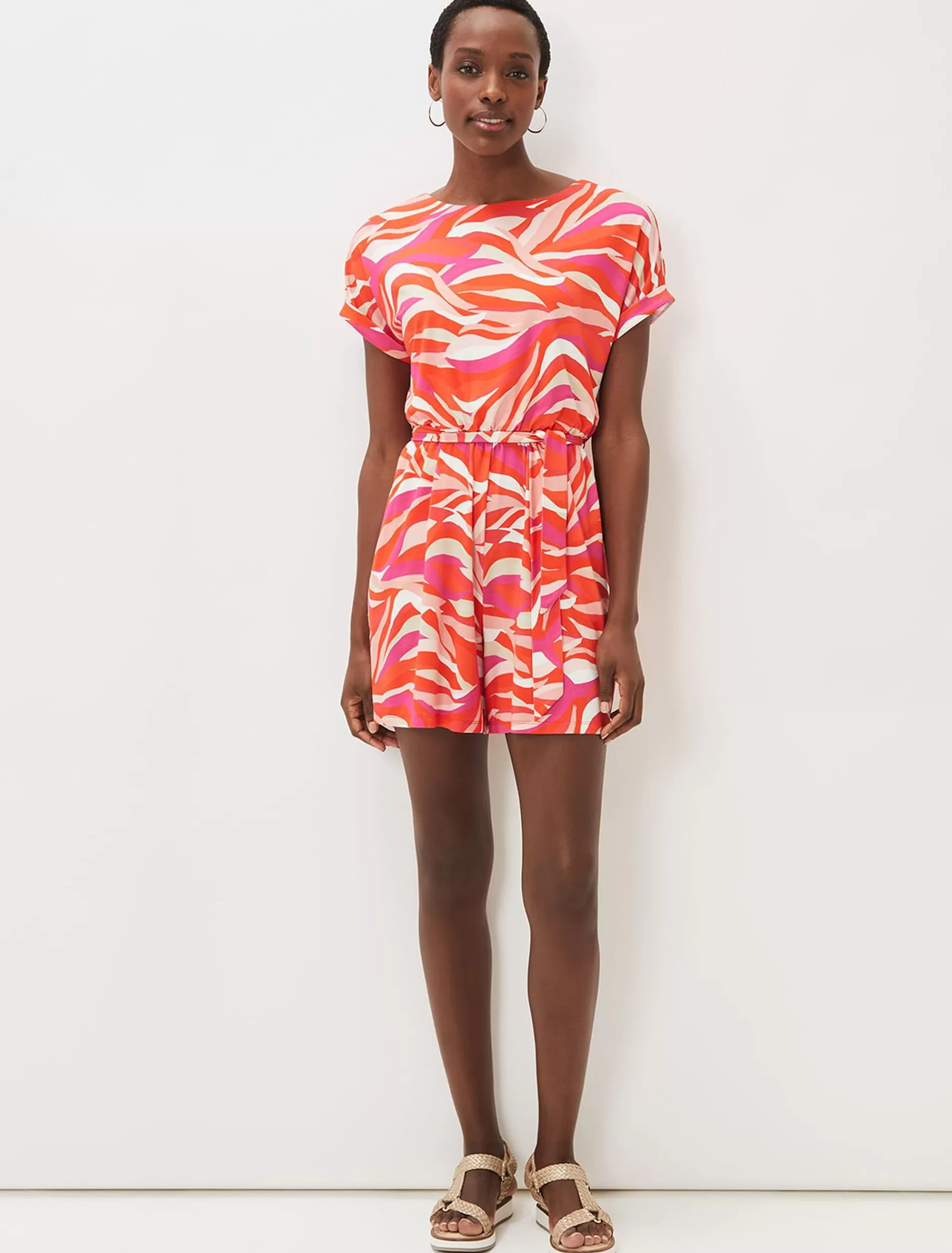 Phase Eight Meryl Jersey Wave Print Playsuit Multi-Coloured Cheap