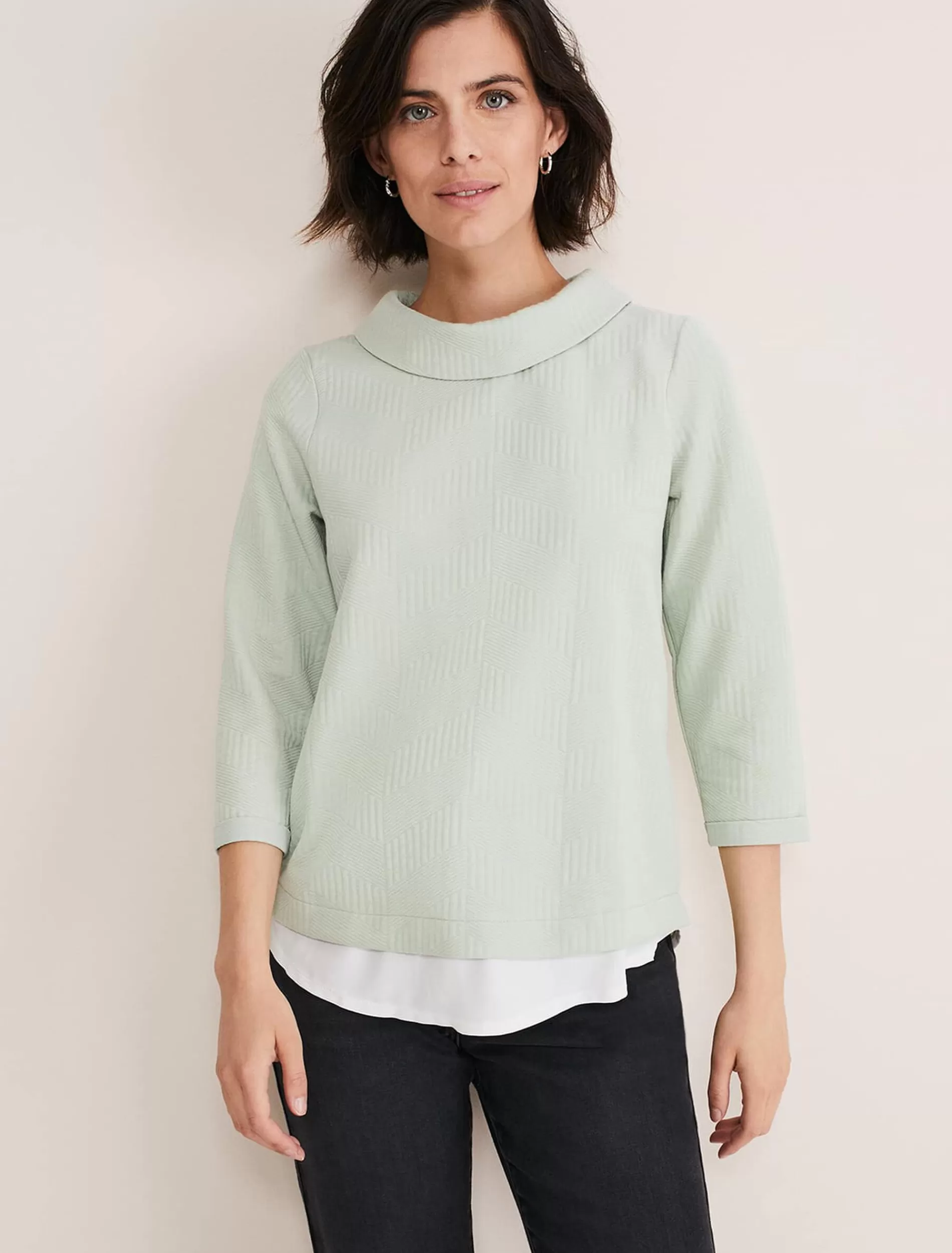 Phase Eight Mica Textured Top Sage Sale