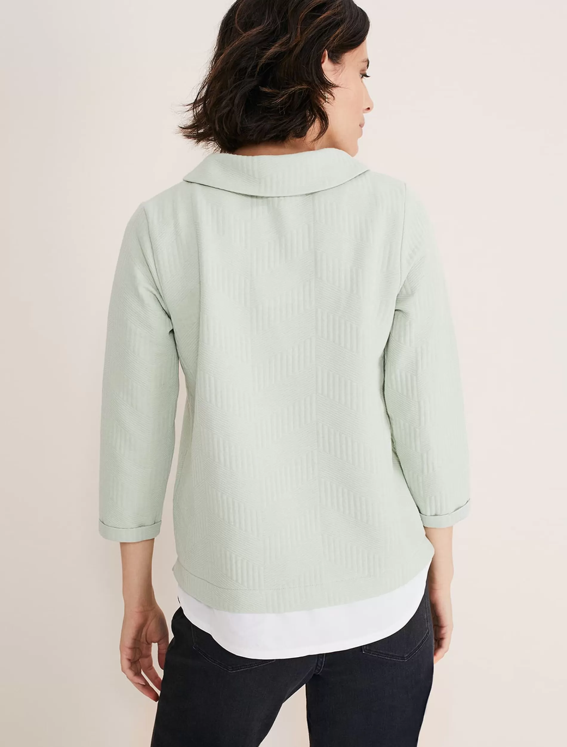 Phase Eight Mica Textured Top Sage Sale