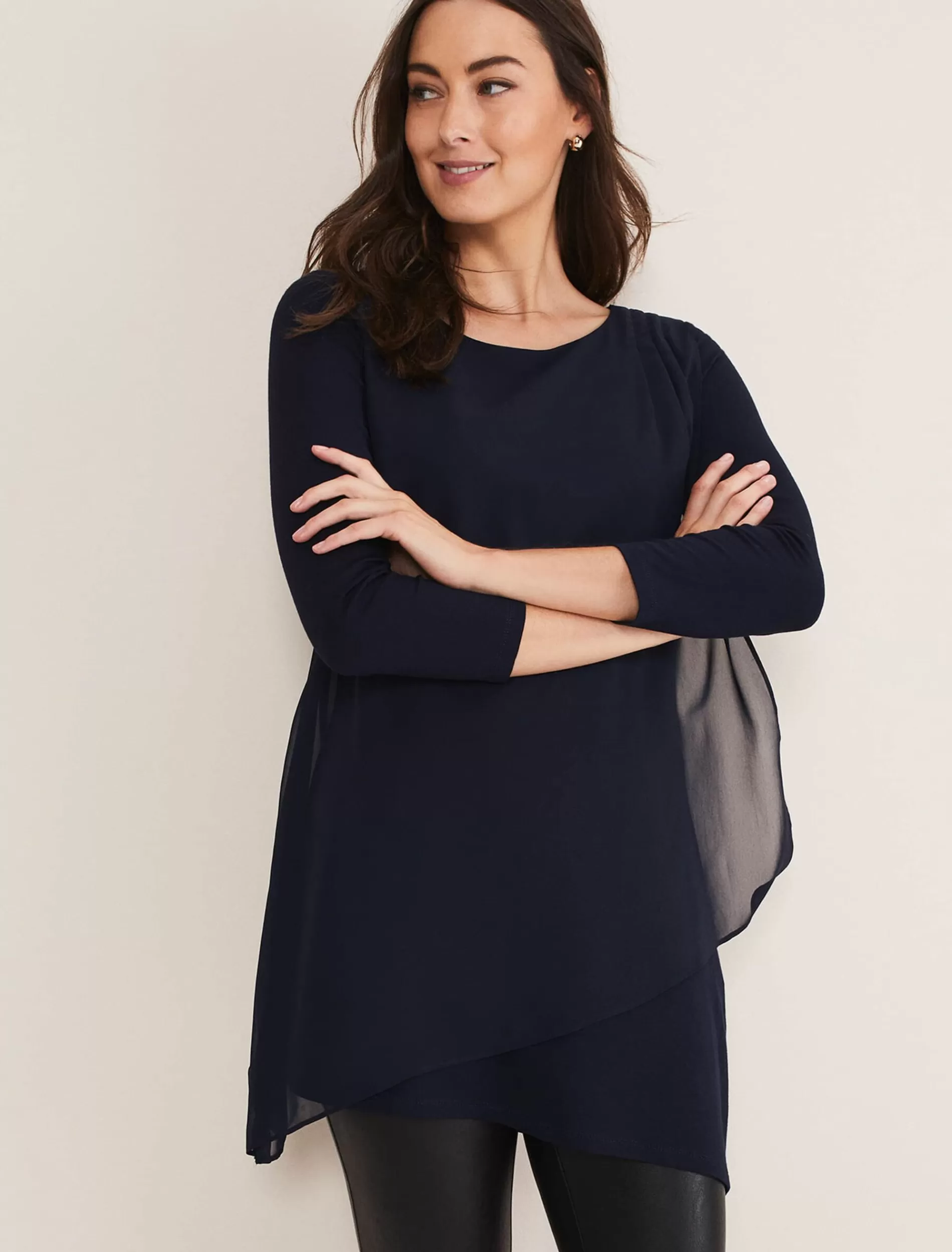 Phase Eight Mika Longline Top Midnight Best Sale