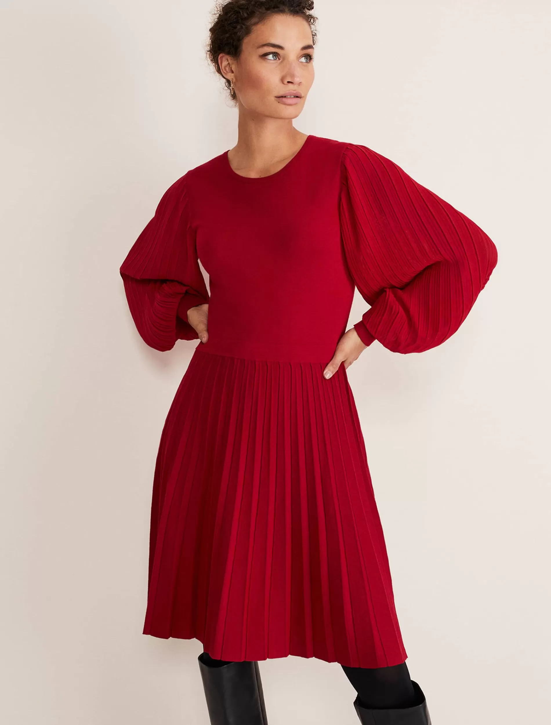 Phase Eight Mikel Knitted Dress Red Flash Sale