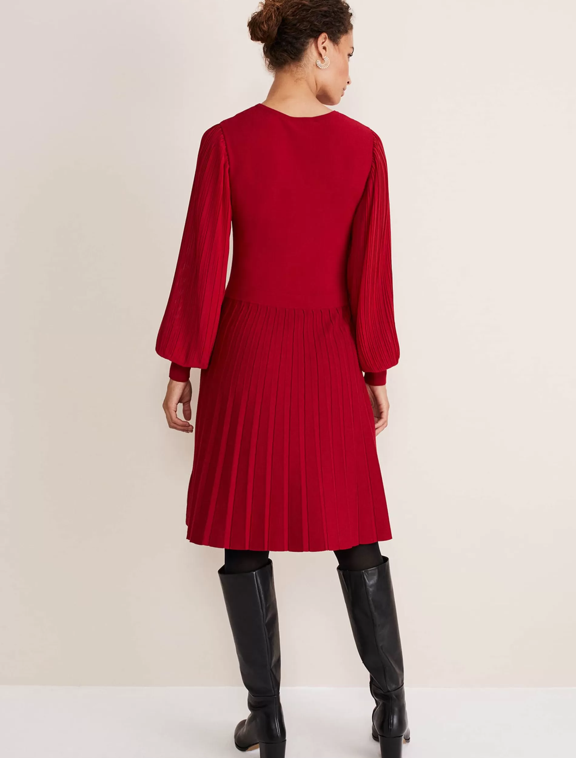 Phase Eight Mikel Knitted Dress Red Flash Sale