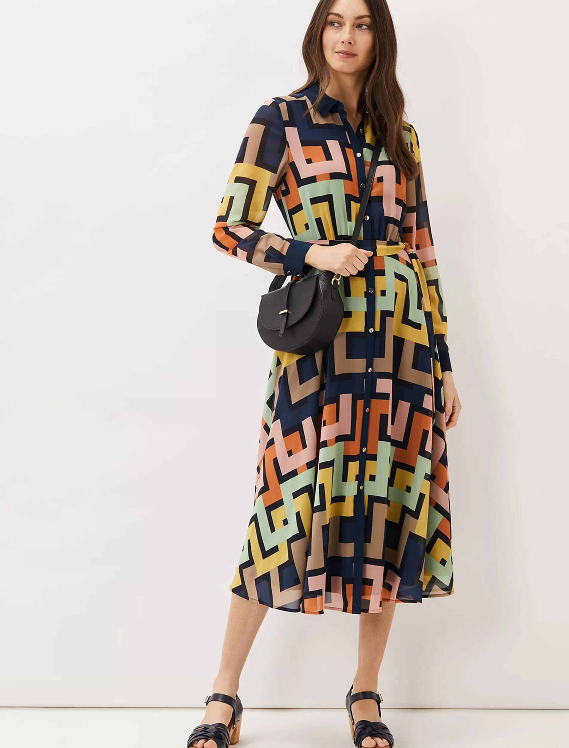 Phase Eight Milano Shirt Dress Multi-Coloured Best Sale