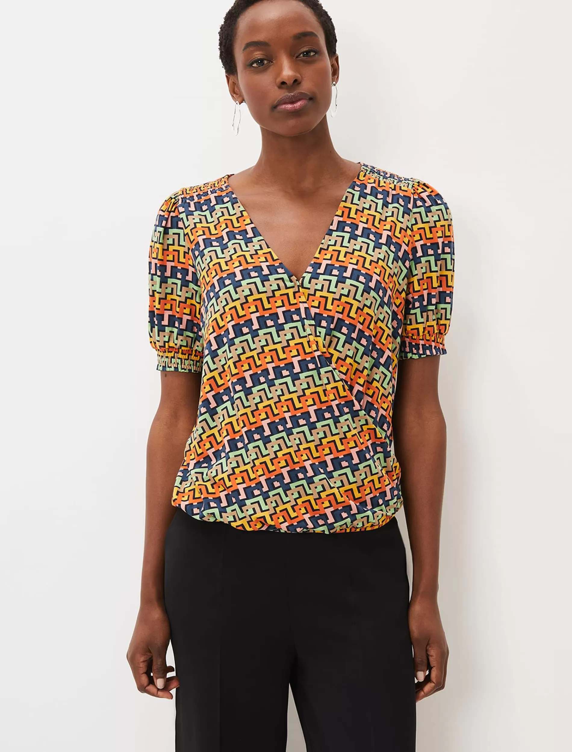 Phase Eight Milano Wrap Top Multi-Coloured Outlet