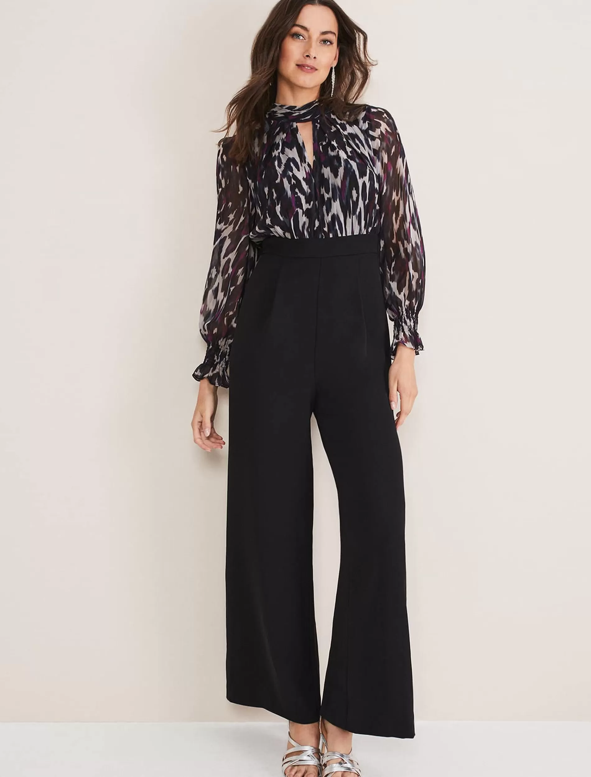 Phase Eight Millicent Print Jumpsuit Multi-Coloured Hot