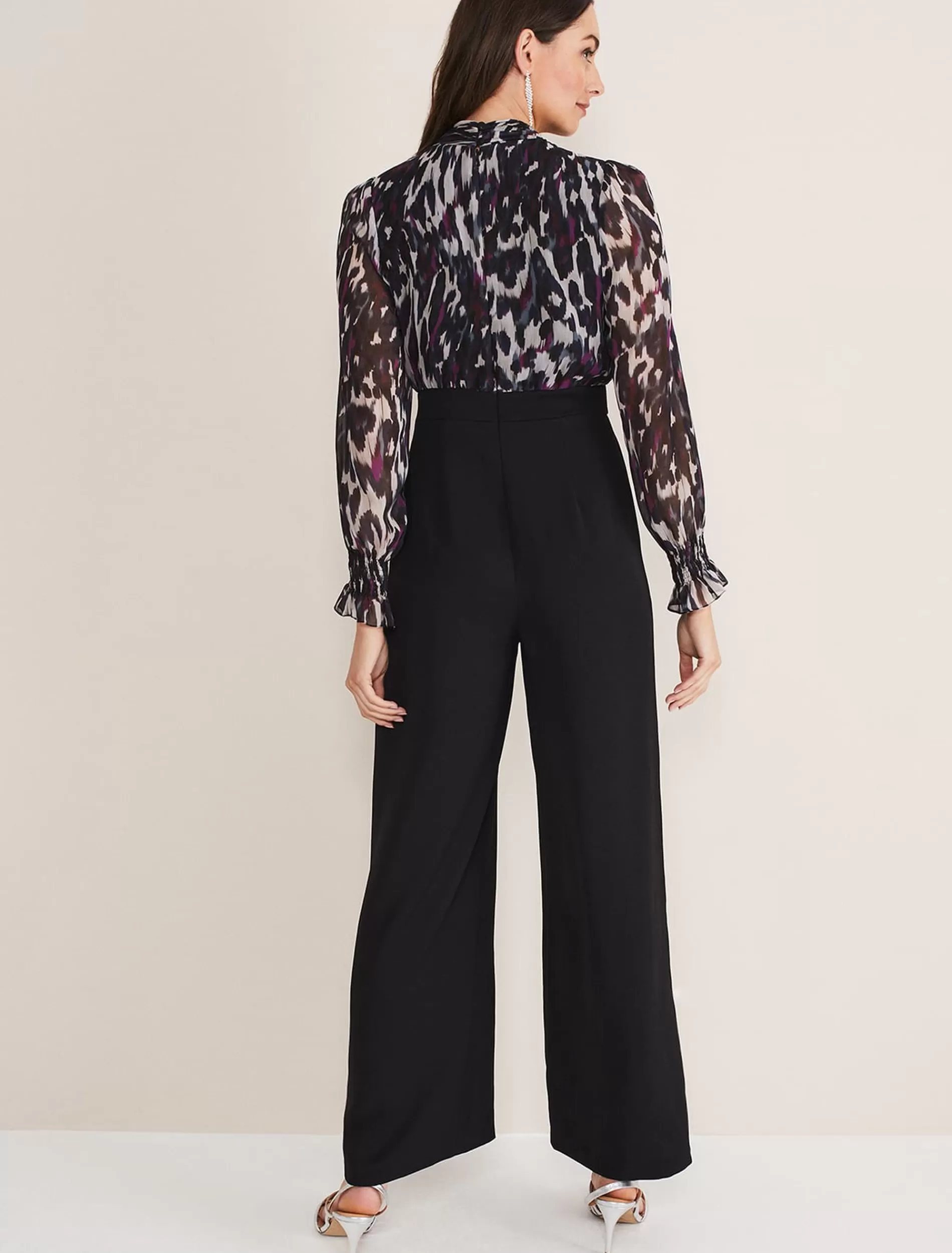 Phase Eight Millicent Print Jumpsuit Multi-Coloured Hot