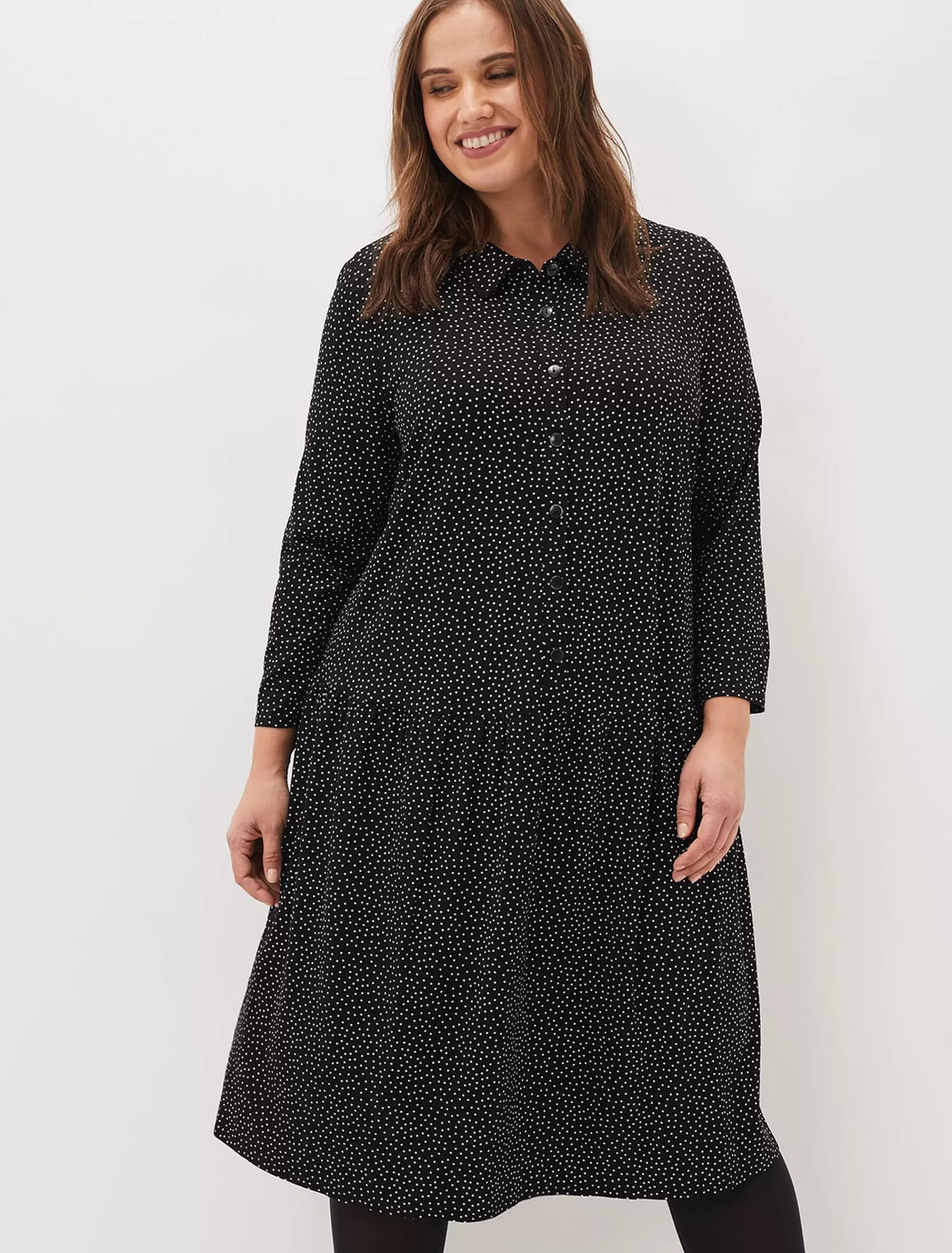 Phase Eight Mina Spot Jersey Dress Black Flash Sale