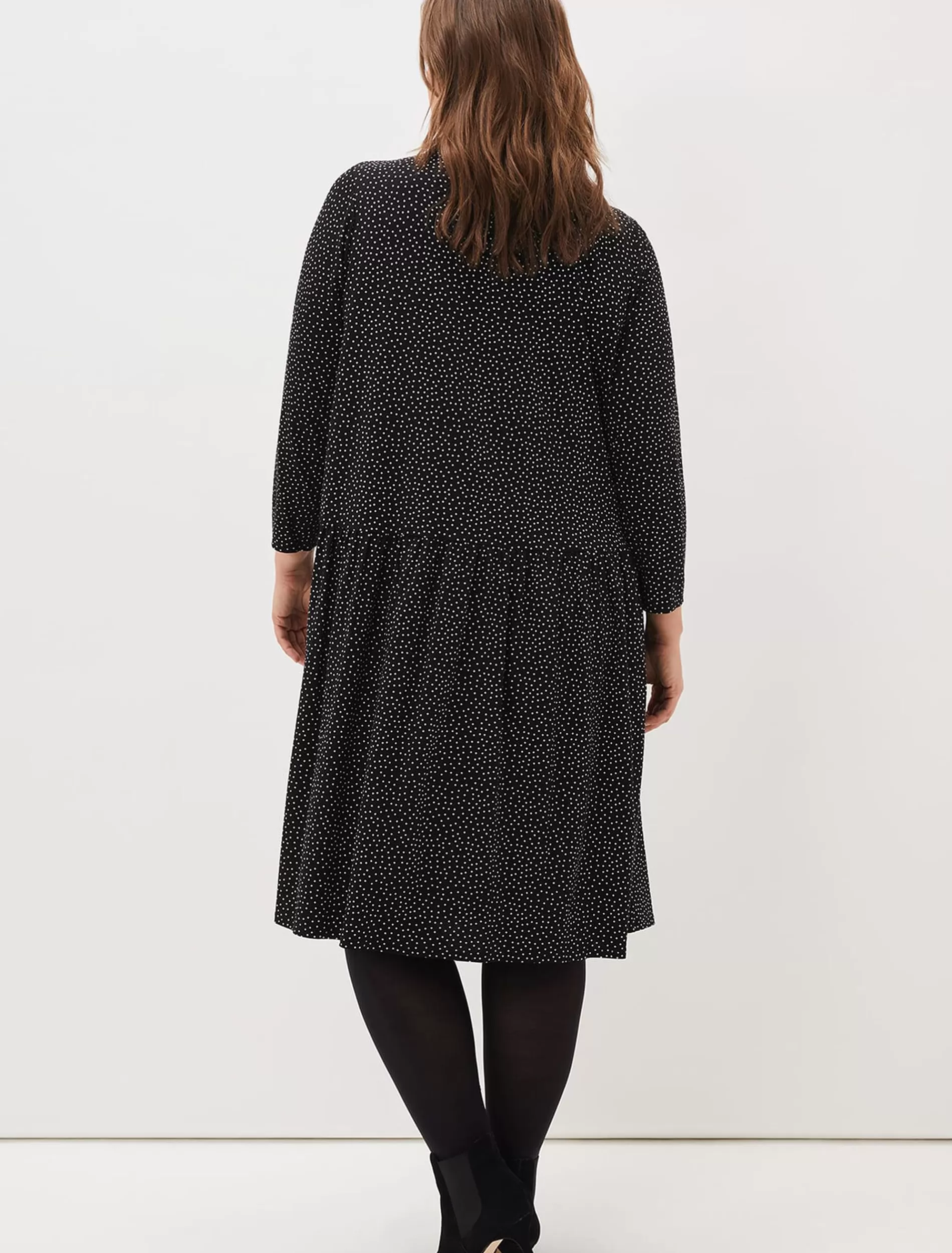Phase Eight Mina Spot Jersey Dress Black Flash Sale