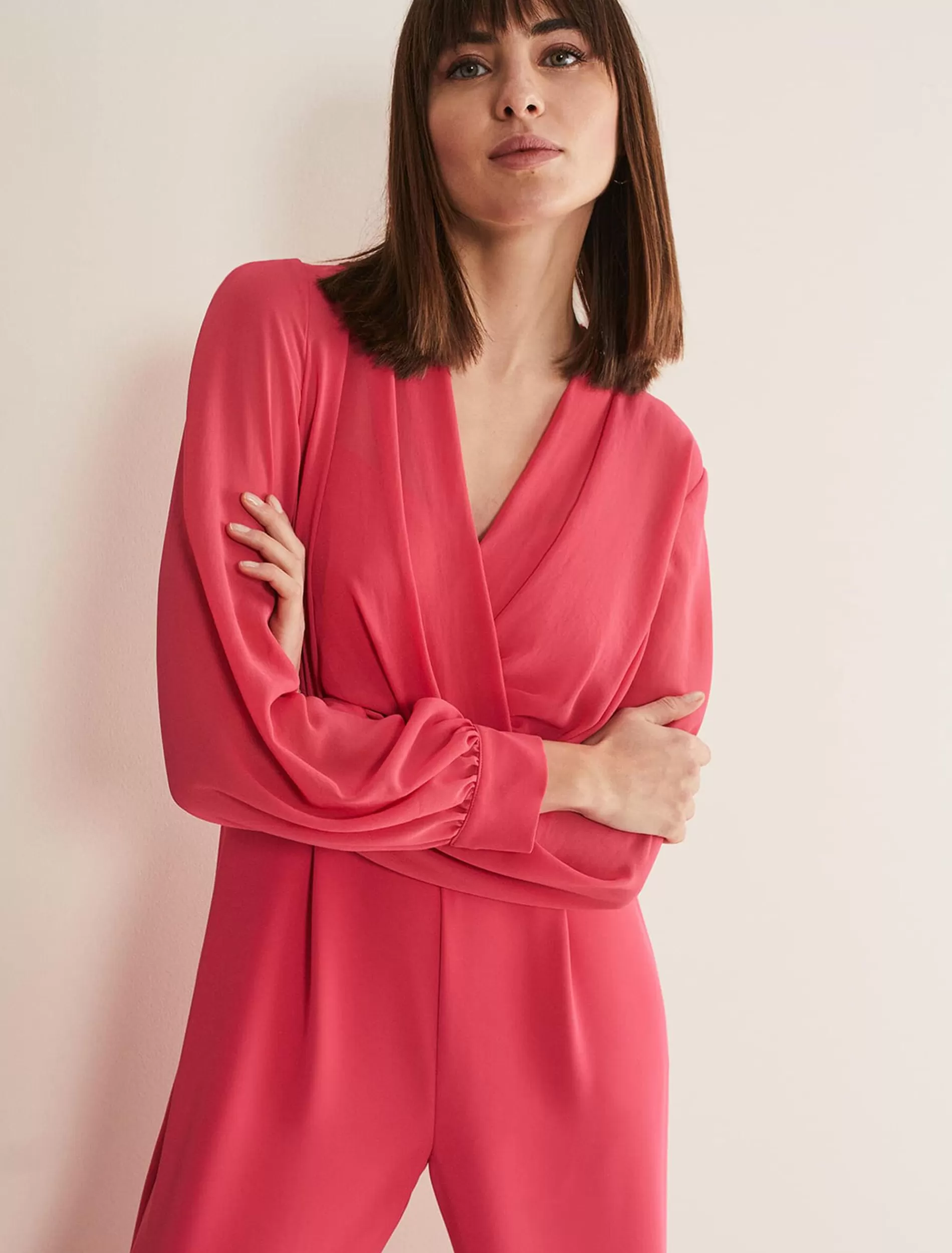 Phase Eight Mindy Wide Leg Jumpsuit Raspberry Fashion