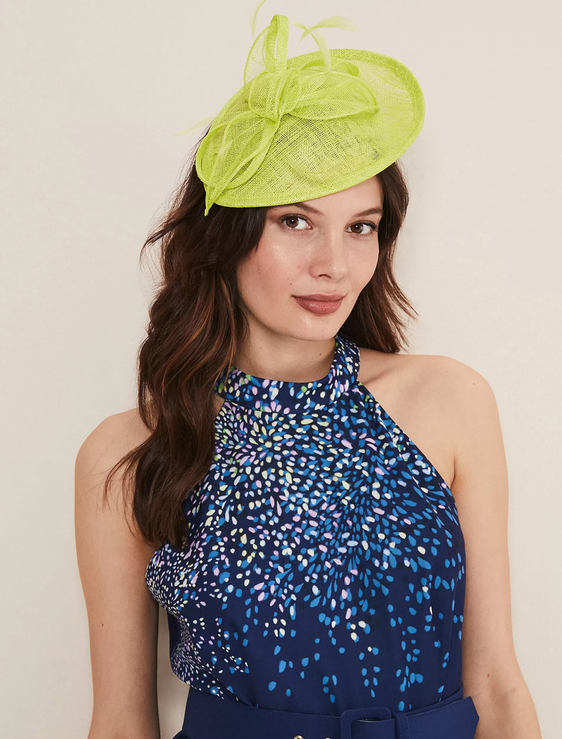 Phase Eight Mini Oval Disc Fascinator Limeade Outlet