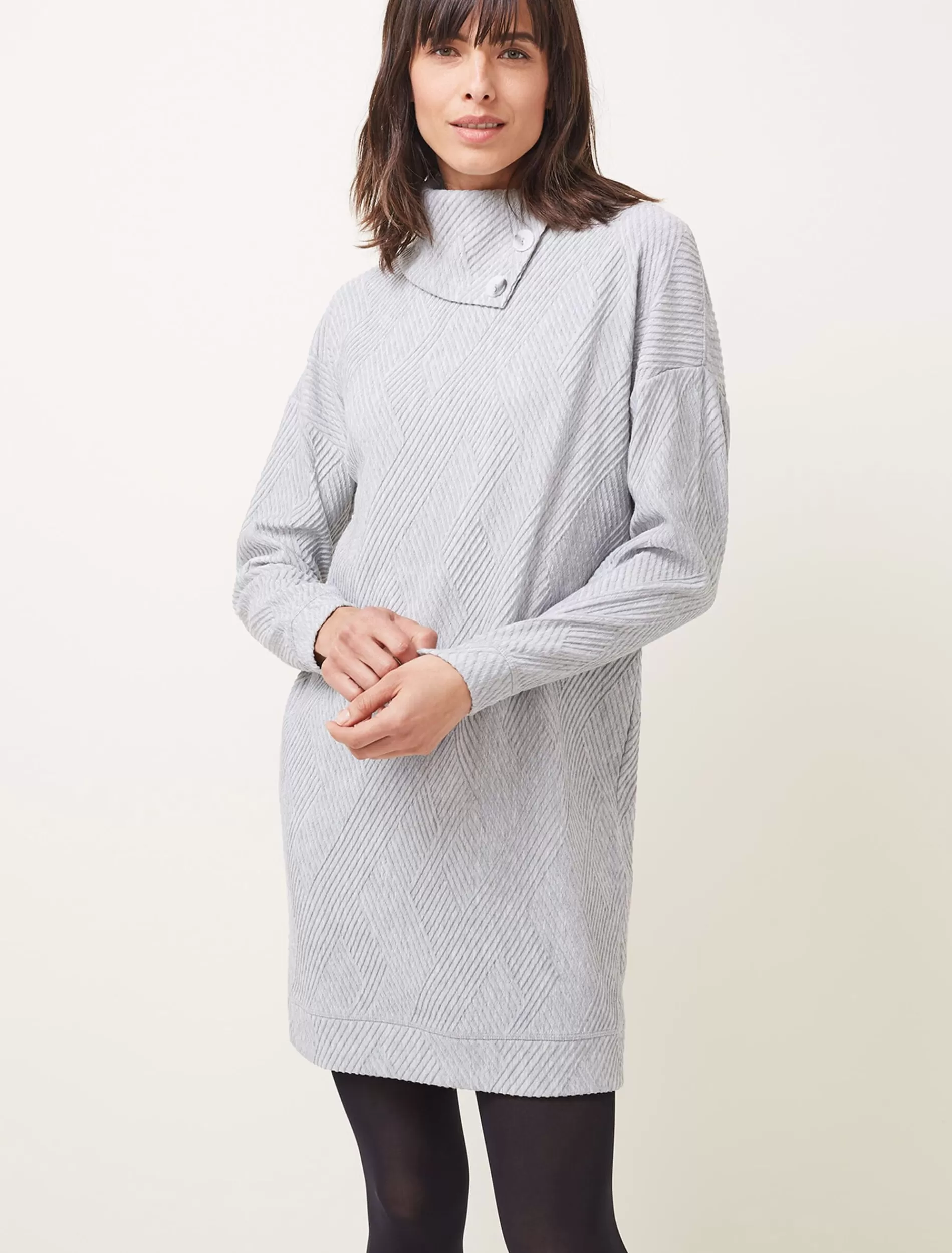 Phase Eight Minnia Textured Tunic Dress Grey Shop