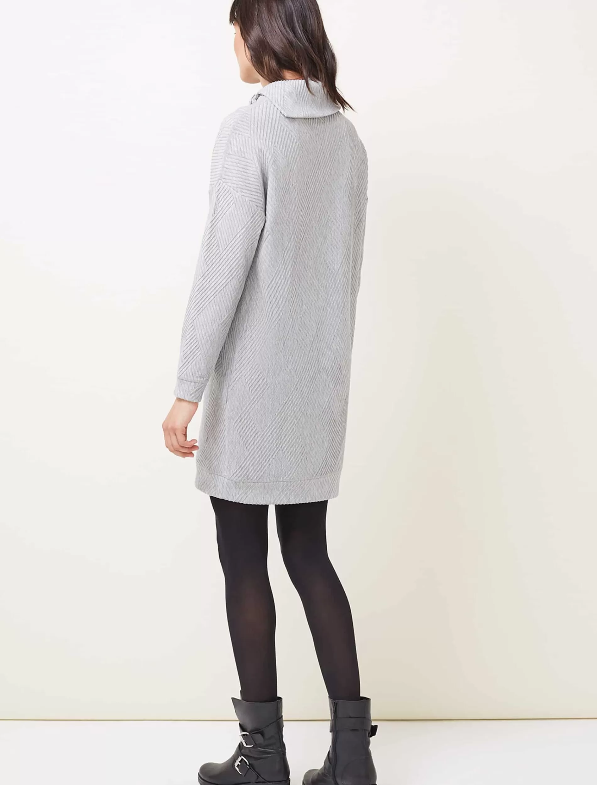 Phase Eight Minnia Textured Tunic Dress Grey Shop